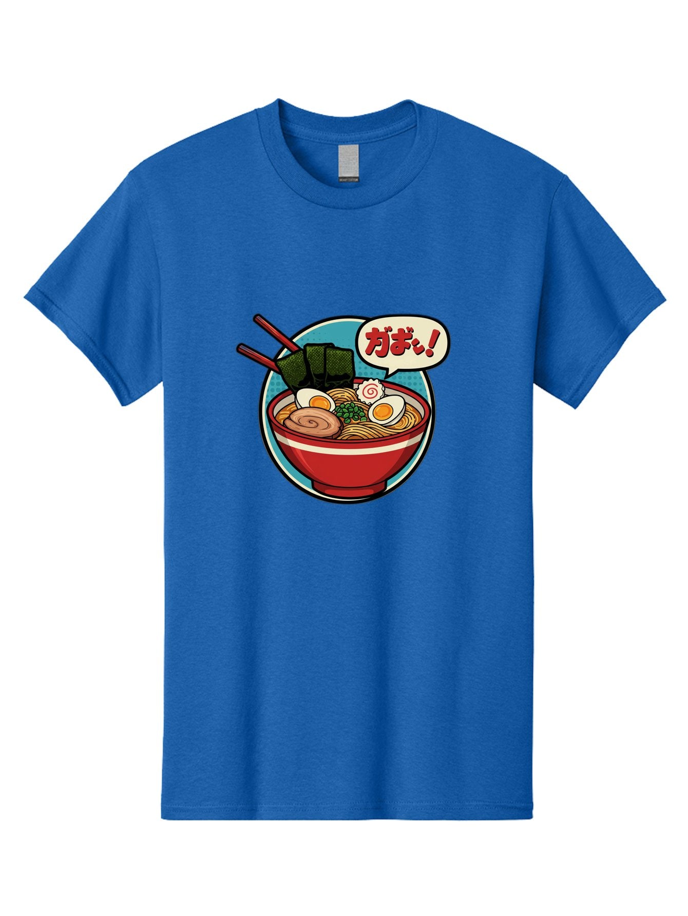 Ramen-Bowl-6 Men'S Graphic Tee, 100% Cotton, Comfortable Casual Summer Wear, Machine Washable, Ramen, Bowl Of Noodles, Japanese Cuisine, Egg, Seaweed, Food Illustration, Cartoon-Style, Chopsticks, Spiral Pattern, Boiled Egg, Savory Dish Bae711 12