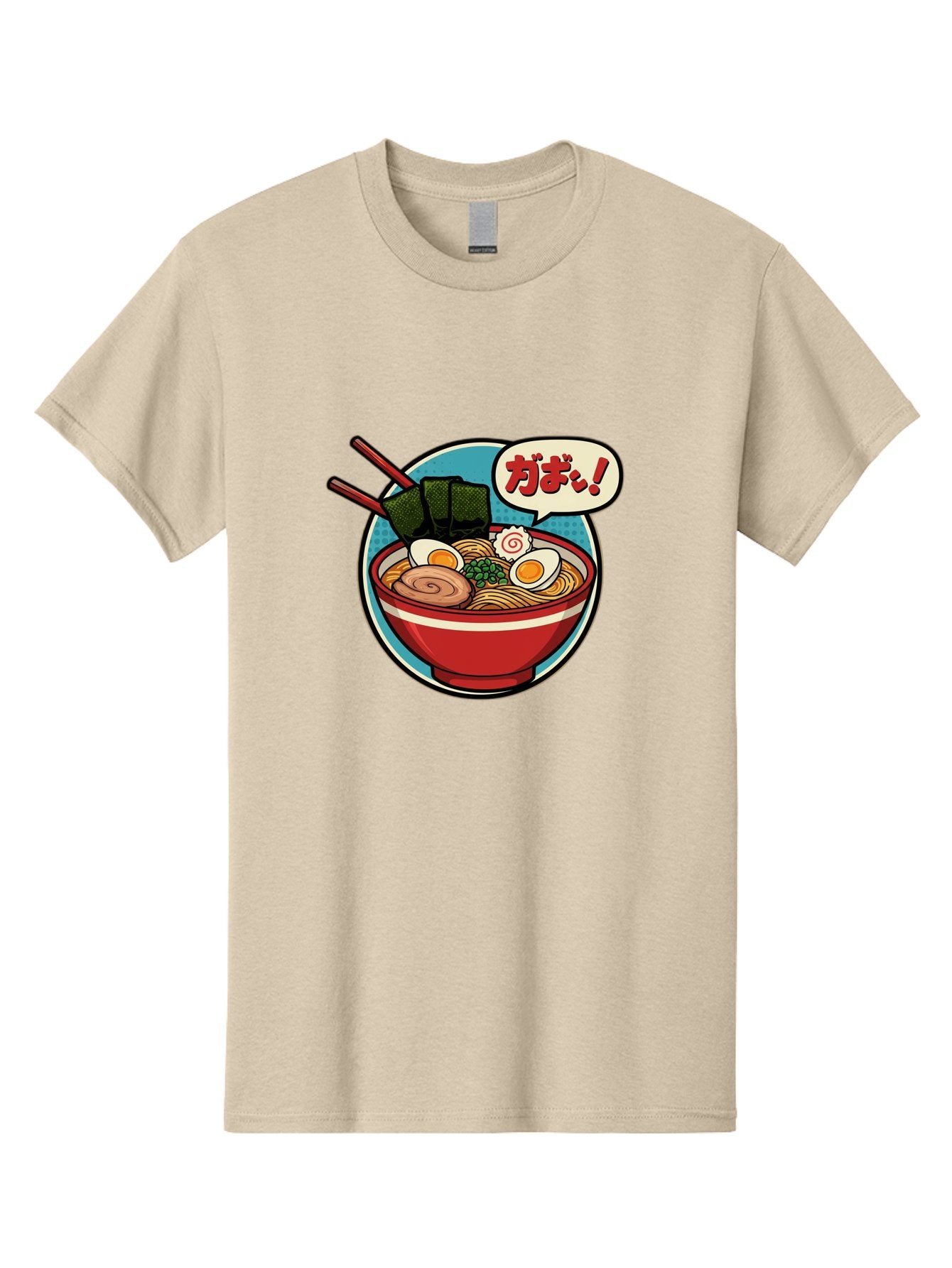 Ramen-Bowl-6 Men'S Graphic Tee, 100% Cotton, Comfortable Casual Summer Wear, Machine Washable, Ramen, Bowl Of Noodles, Japanese Cuisine, Egg, Seaweed, Food Illustration, Cartoon-Style, Chopsticks, Spiral Pattern, Boiled Egg, Savory Dish Bae711 11