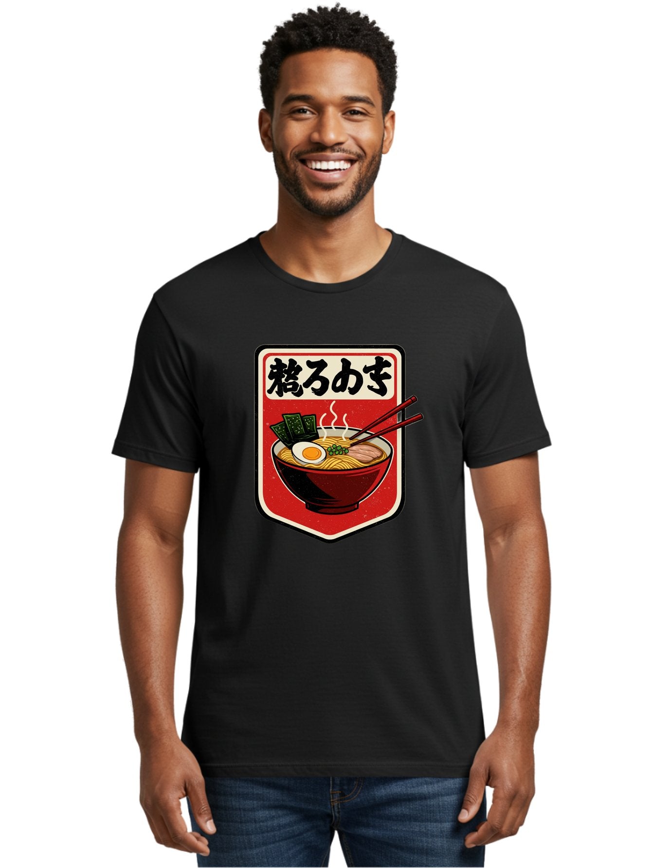 Ramen-Bowl-Aesthetic Men'S Graphic Tee, 100% Cotton, Comfortable Casual Summer Wear, Machine Washable, Steaming Hot Ramen, Japanese Cuisine, Noodle Soup, Egg And Seaweed Toppings, Chopsticks, Kakarou Mushi, Savory Broth, Asian Food, Bae712 30