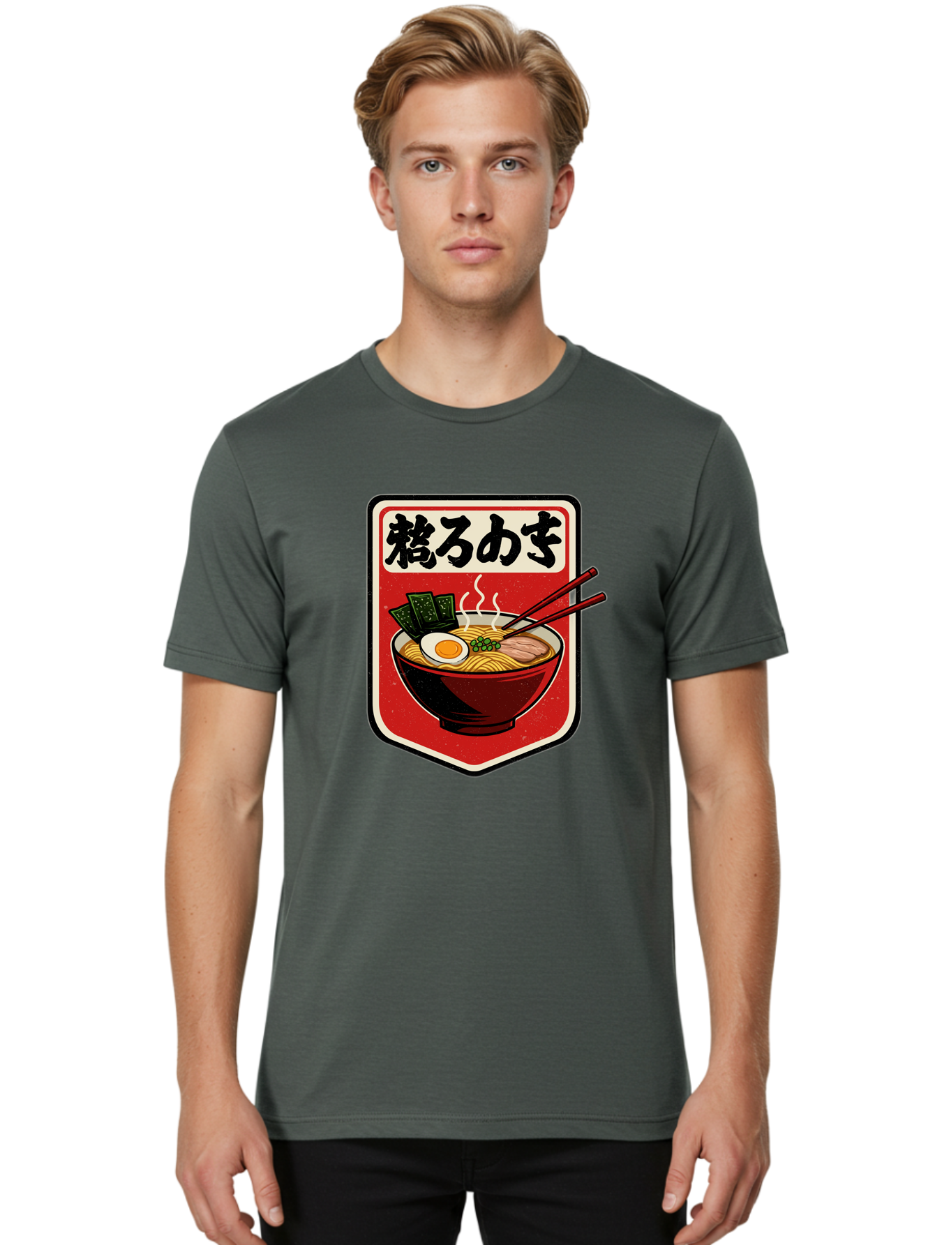 Ramen-Bowl-Aesthetic Men'S Graphic Tee, 100% Cotton, Comfortable Casual Summer Wear, Machine Washable, Steaming Hot Ramen, Japanese Cuisine, Noodle Soup, Egg And Seaweed Toppings, Chopsticks, Kakarou Mushi, Savory Broth, Asian Food, Bae712 30