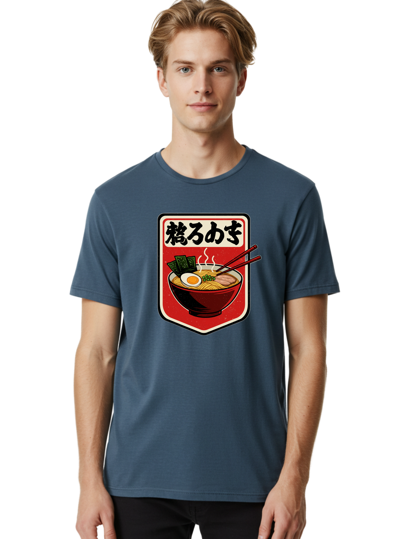 Ramen-Bowl-Aesthetic Men'S Graphic Tee, 100% Cotton, Comfortable Casual Summer Wear, Machine Washable, Steaming Hot Ramen, Japanese Cuisine, Noodle Soup, Egg And Seaweed Toppings, Chopsticks, Kakarou Mushi, Savory Broth, Asian Food, Bae712 18