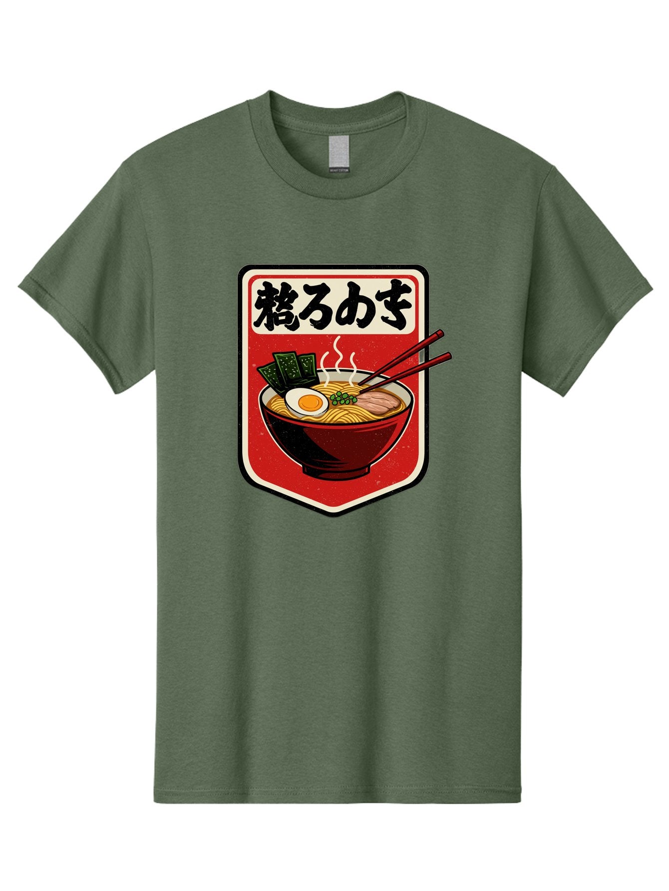 Ramen-Bowl-Aesthetic Men'S Graphic Tee, 100% Cotton, Comfortable Casual Summer Wear, Machine Washable, Steaming Hot Ramen, Japanese Cuisine, Noodle Soup, Egg And Seaweed Toppings, Chopsticks, Kakarou Mushi, Savory Broth, Asian Food, Bae712 3
