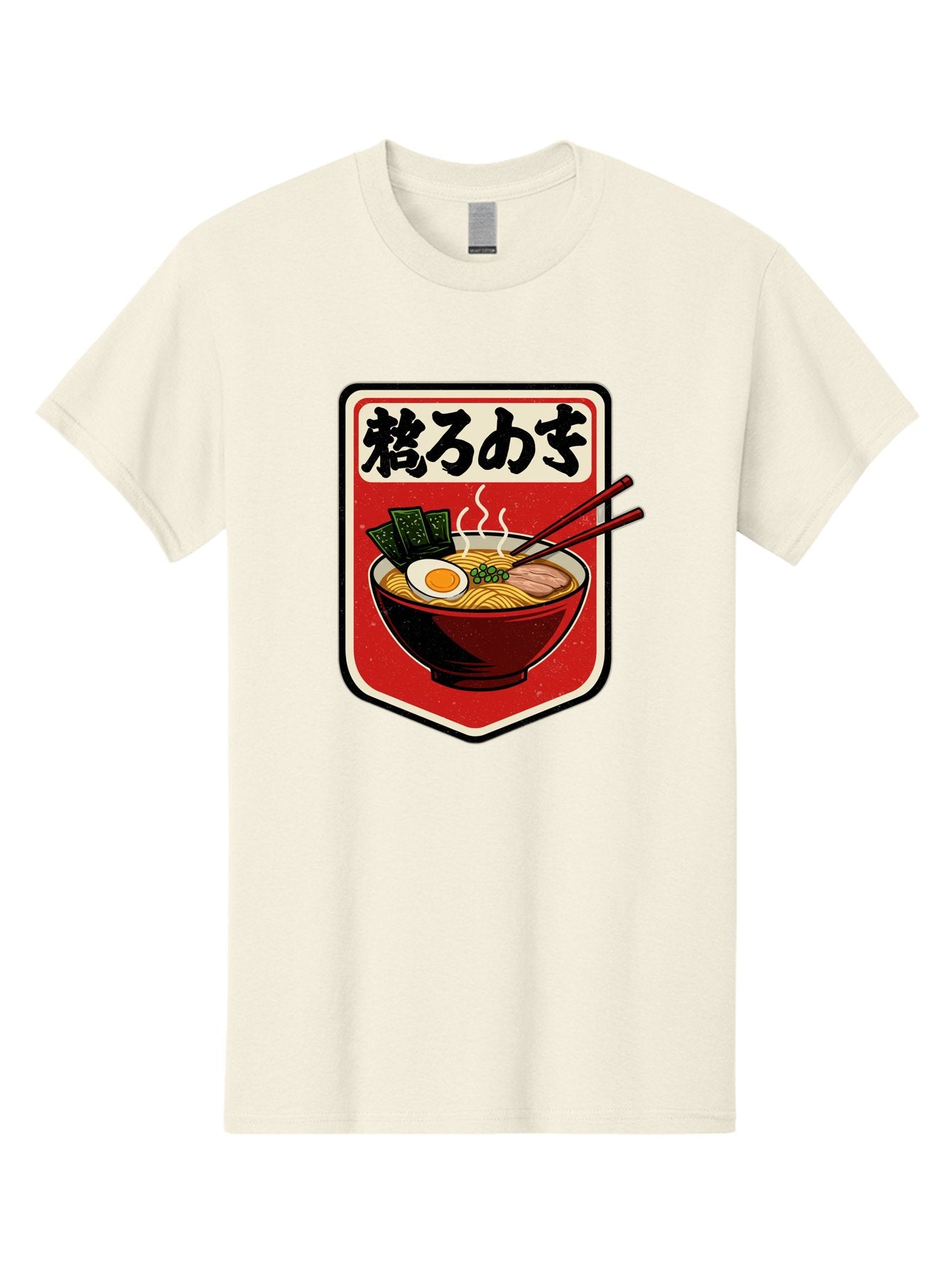 Ramen-Bowl-Aesthetic Men'S Graphic Tee, 100% Cotton, Comfortable Casual Summer Wear, Machine Washable, Steaming Hot Ramen, Japanese Cuisine, Noodle Soup, Egg And Seaweed Toppings, Chopsticks, Kakarou Mushi, Savory Broth, Asian Food, Bae712