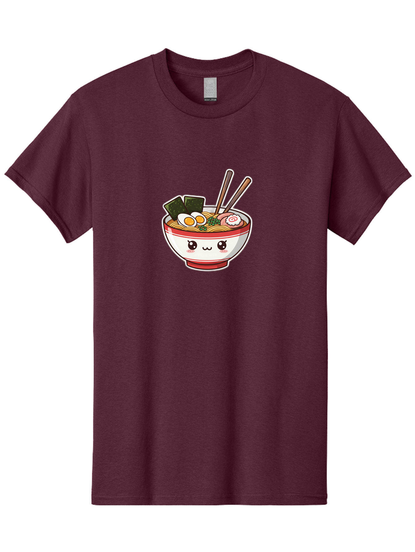 Ramen-Noodle-Bowl-1 Men'S Graphic Tee, 100% Cotton, Comfortable Casual Summer Wear, Machine Washable, Bowl Of Ramen, Steaming Noodles, Soft-Boiled Egg, Seaweed, Cartoon Bowl, Kawaii Food, Japanese Cuisine, Cute Illustration, Foodie Graphics, Bae714 14