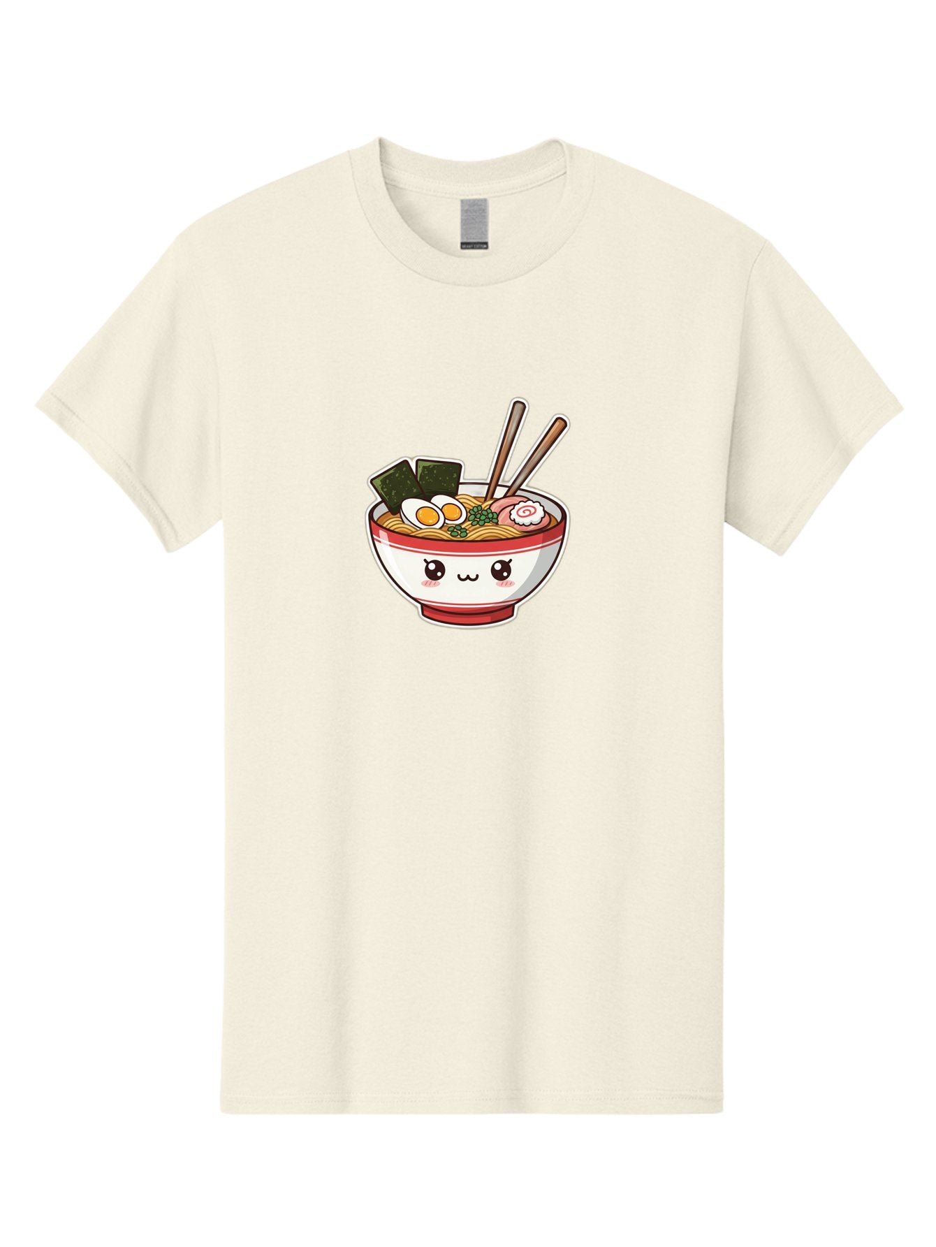 Ramen-Noodle-Bowl-1 Men'S Graphic Tee, 100% Cotton, Comfortable Casual Summer Wear, Machine Washable, Bowl Of Ramen, Steaming Noodles, Soft-Boiled Egg, Seaweed, Cartoon Bowl, Kawaii Food, Japanese Cuisine, Cute Illustration, Foodie Graphics, Bae714 6