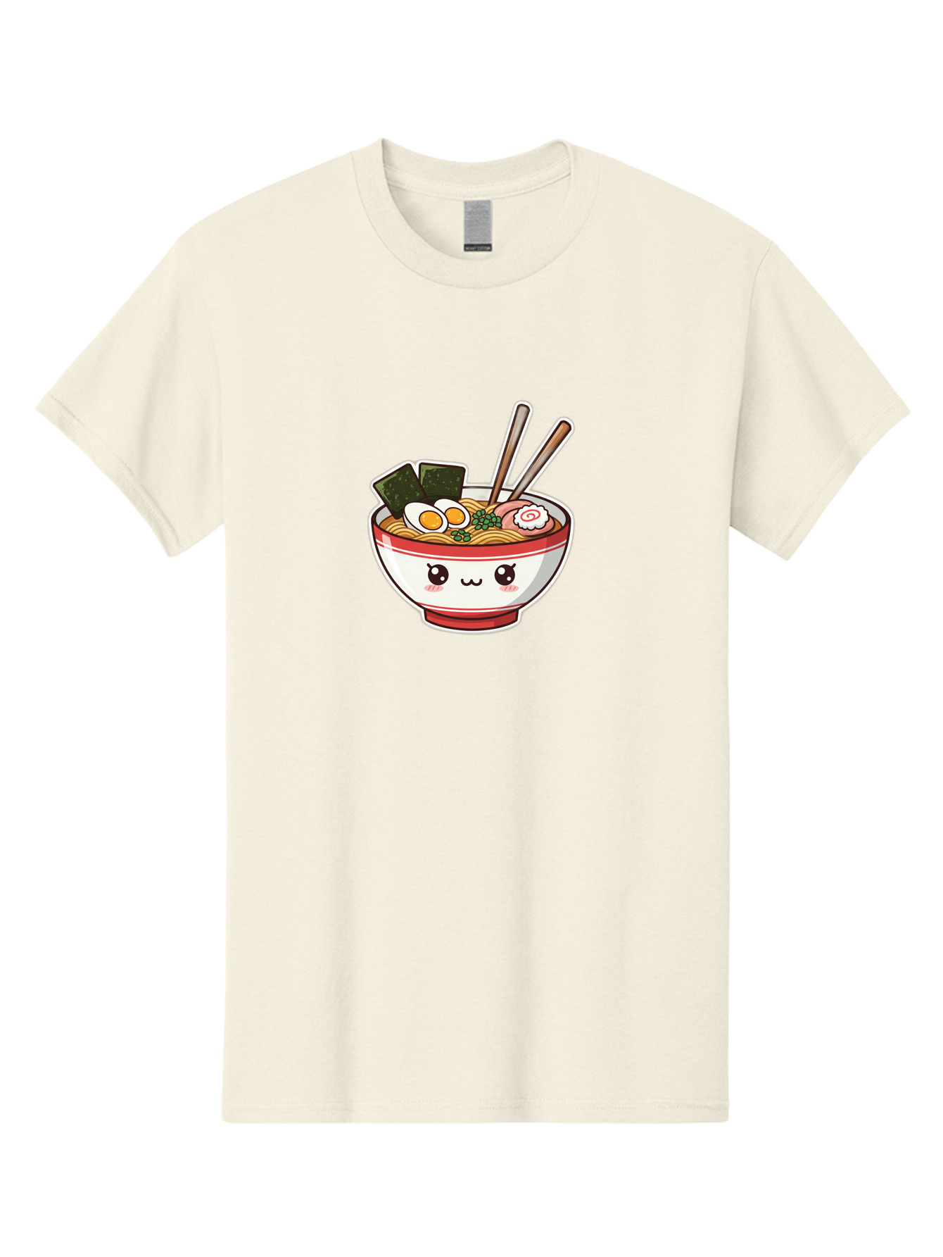 Ramen-Noodle-Bowl-1 Men'S Graphic Tee, 100% Cotton, Comfortable Casual Summer Wear, Machine Washable, Bowl Of Ramen, Steaming Noodles, Soft-Boiled Egg, Seaweed, Cartoon Bowl, Kawaii Food, Japanese Cuisine, Cute Illustration, Foodie Graphics, Bae714 7