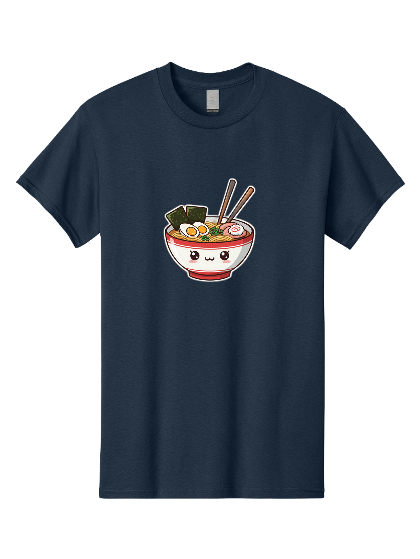 Ramen-Noodle-Bowl-1 Men'S Graphic Tee, 100% Cotton, Comfortable Casual Summer Wear, Machine Washable, Bowl Of Ramen, Steaming Noodles, Soft-Boiled Egg, Seaweed, Cartoon Bowl, Kawaii Food, Japanese Cuisine, Cute Illustration, Foodie Graphics, Bae714 13