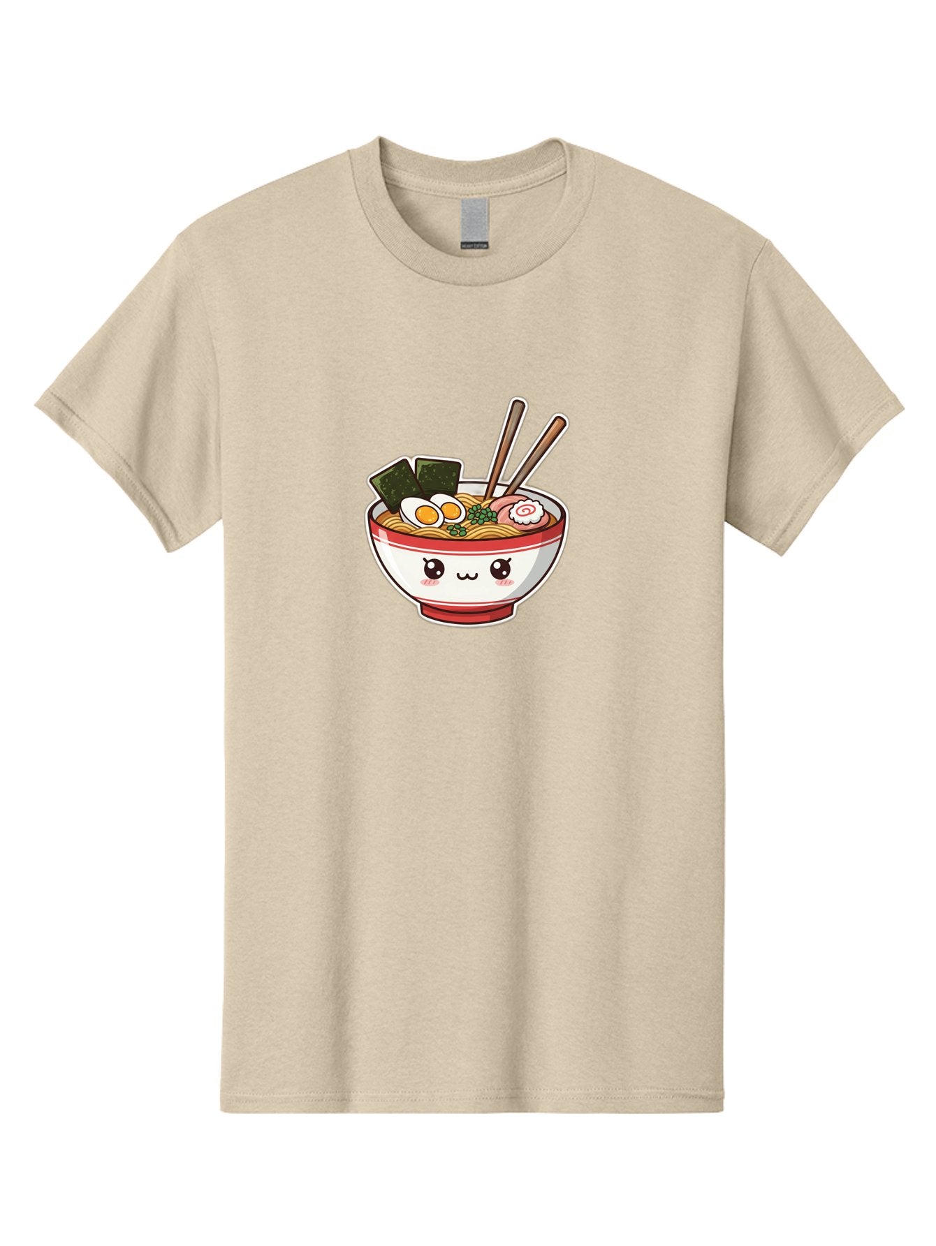 Ramen-Noodle-Bowl-1 Men'S Graphic Tee, 100% Cotton, Comfortable Casual Summer Wear, Machine Washable, Bowl Of Ramen, Steaming Noodles, Soft-Boiled Egg, Seaweed, Cartoon Bowl, Kawaii Food, Japanese Cuisine, Cute Illustration, Foodie Graphics, Bae714 12