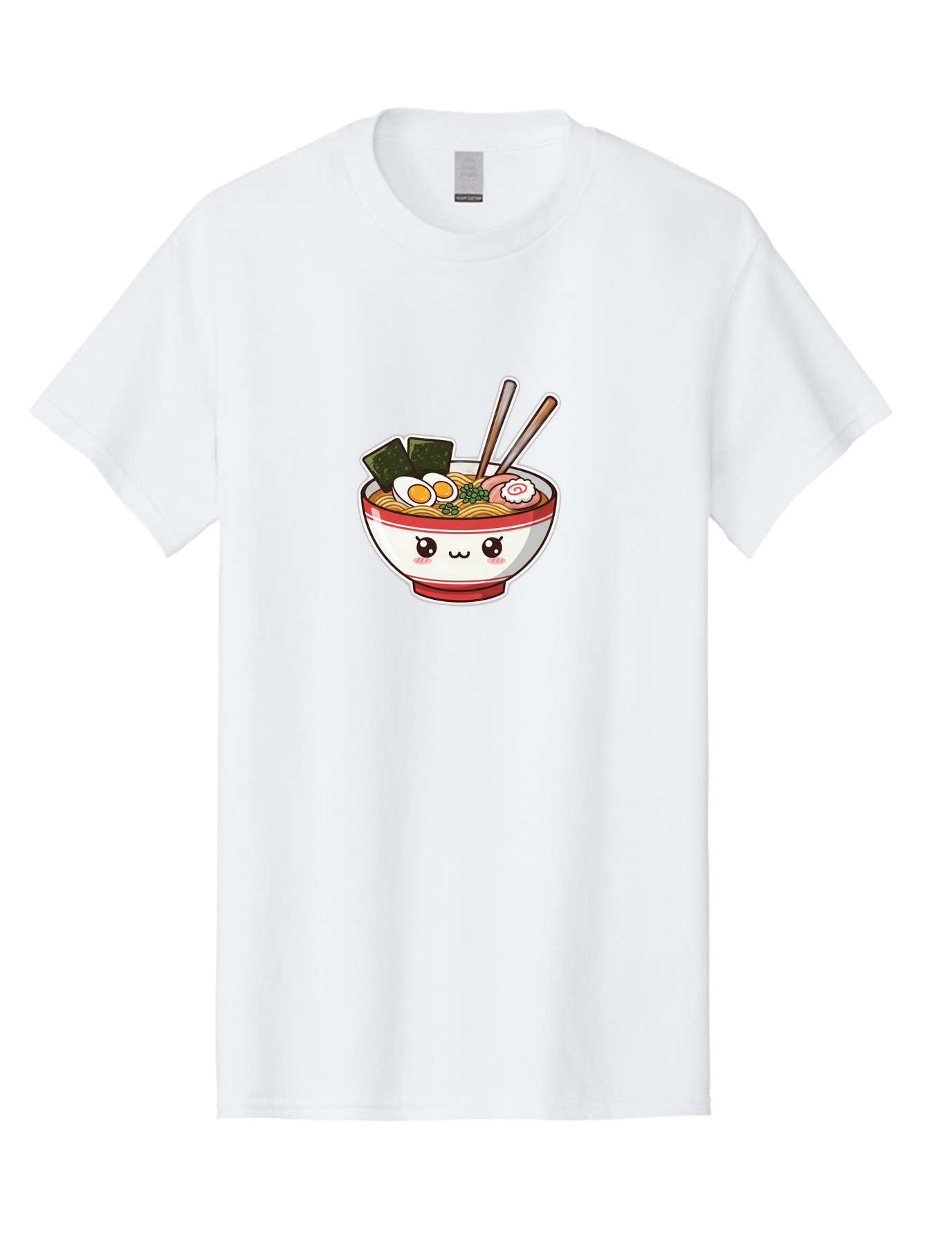 Ramen-Noodle-Bowl-1 Men'S Graphic Tee, 100% Cotton, Comfortable Casual Summer Wear, Machine Washable, Bowl Of Ramen, Steaming Noodles, Soft-Boiled Egg, Seaweed, Cartoon Bowl, Kawaii Food, Japanese Cuisine, Cute Illustration, Foodie Graphics, Bae714 15