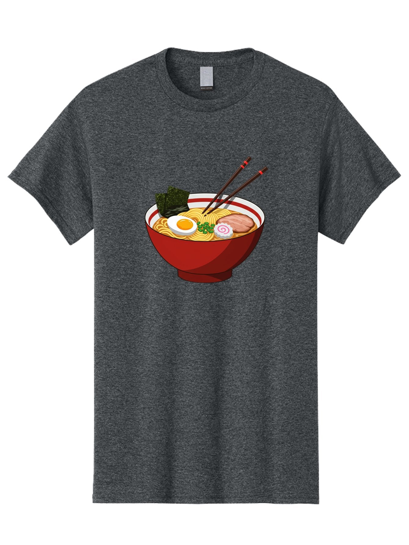 Ramen-Noodle-Bowl-2 Men'S Graphic Tee, 100% Cotton, Comfortable Casual Summer Wear, Machine Washable, Steaming Bowl Of Ramen, Japanese Noodle Soup, Boiled Egg, Sliced Pork, Seaweed, Green Onions, Chopsticks, Asian Cuisine, Noodle Dish, Bae715 7