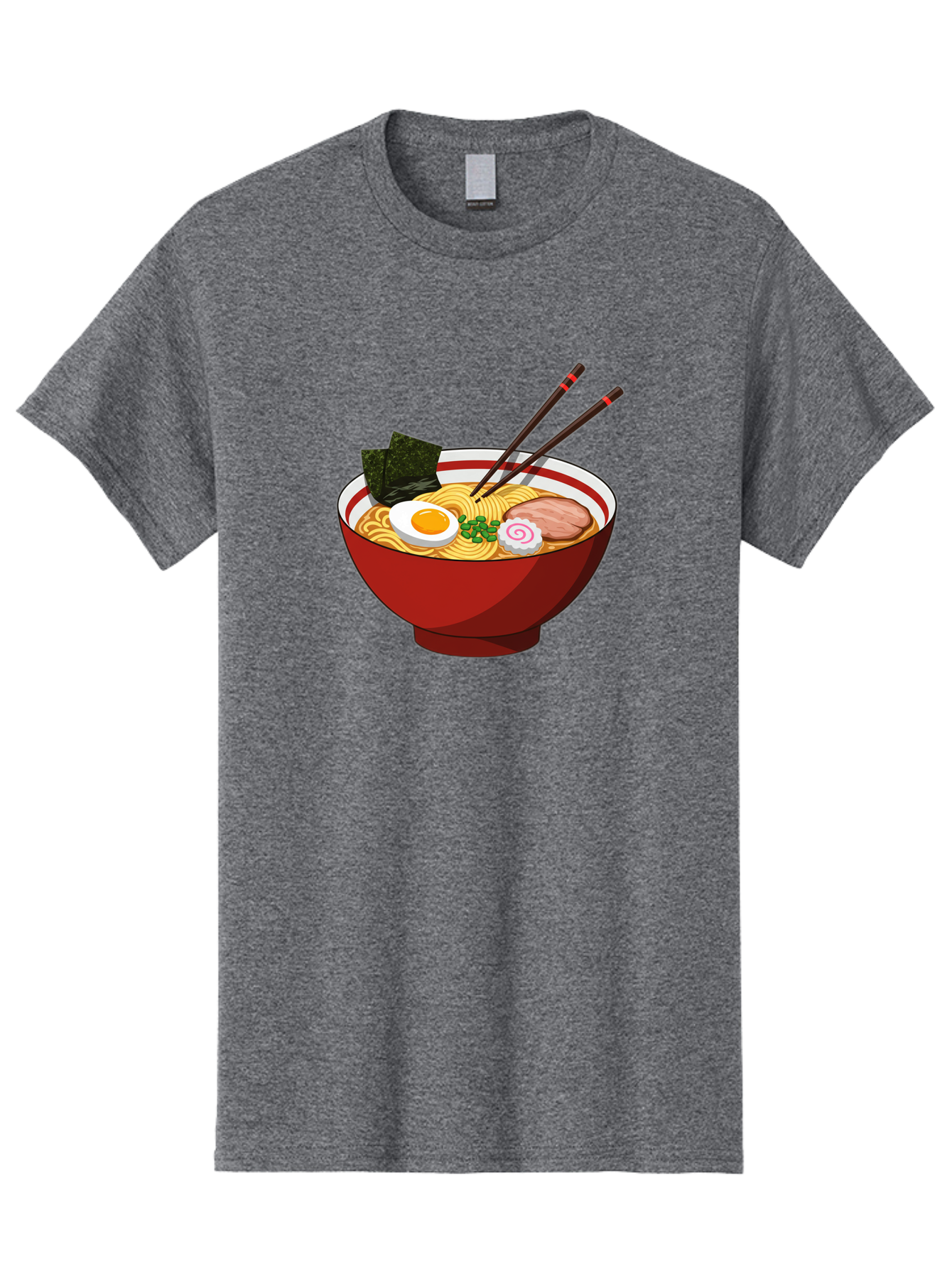 Ramen-Noodle-Bowl-2 Men'S Graphic Tee, 100% Cotton, Comfortable Casual Summer Wear, Machine Washable, Steaming Bowl Of Ramen, Japanese Noodle Soup, Boiled Egg, Sliced Pork, Seaweed, Green Onions, Chopsticks, Asian Cuisine, Noodle Dish, Bae715 8