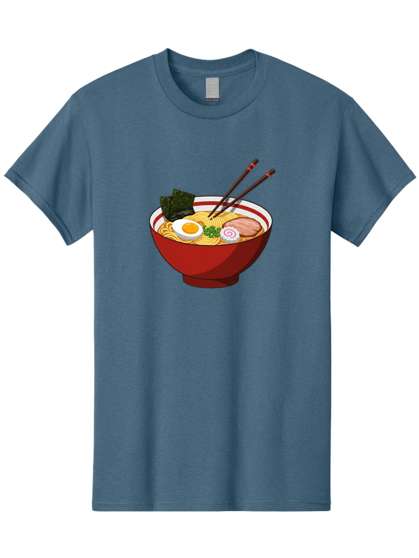 Ramen-Noodle-Bowl-2 Men'S Graphic Tee, 100% Cotton, Comfortable Casual Summer Wear, Machine Washable, Steaming Bowl Of Ramen, Japanese Noodle Soup, Boiled Egg, Sliced Pork, Seaweed, Green Onions, Chopsticks, Asian Cuisine, Noodle Dish, Bae715 14