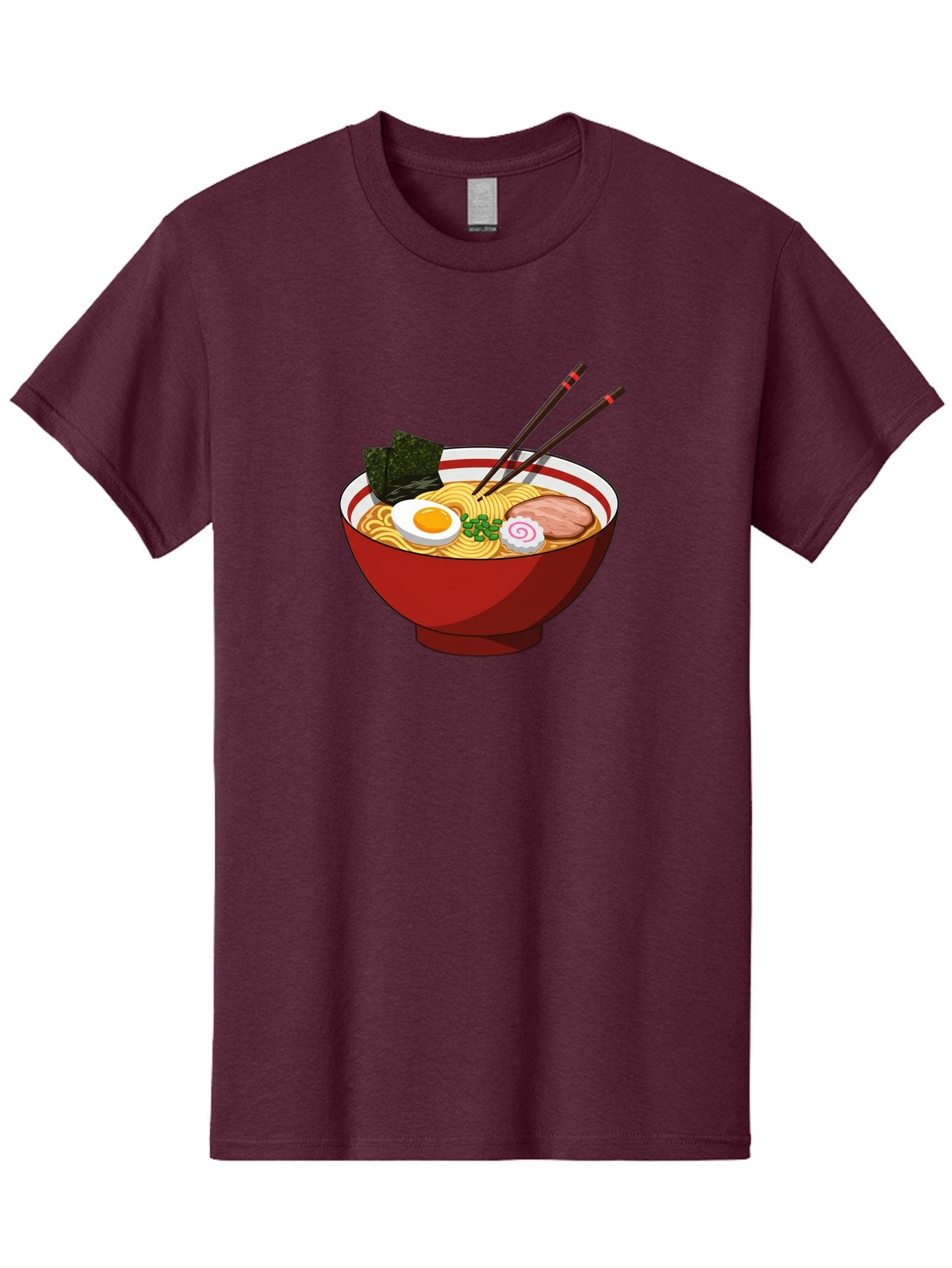 Ramen-Noodle-Bowl-2 Men'S Graphic Tee, 100% Cotton, Comfortable Casual Summer Wear, Machine Washable, Steaming Bowl Of Ramen, Japanese Noodle Soup, Boiled Egg, Sliced Pork, Seaweed, Green Onions, Chopsticks, Asian Cuisine, Noodle Dish, Bae715 13