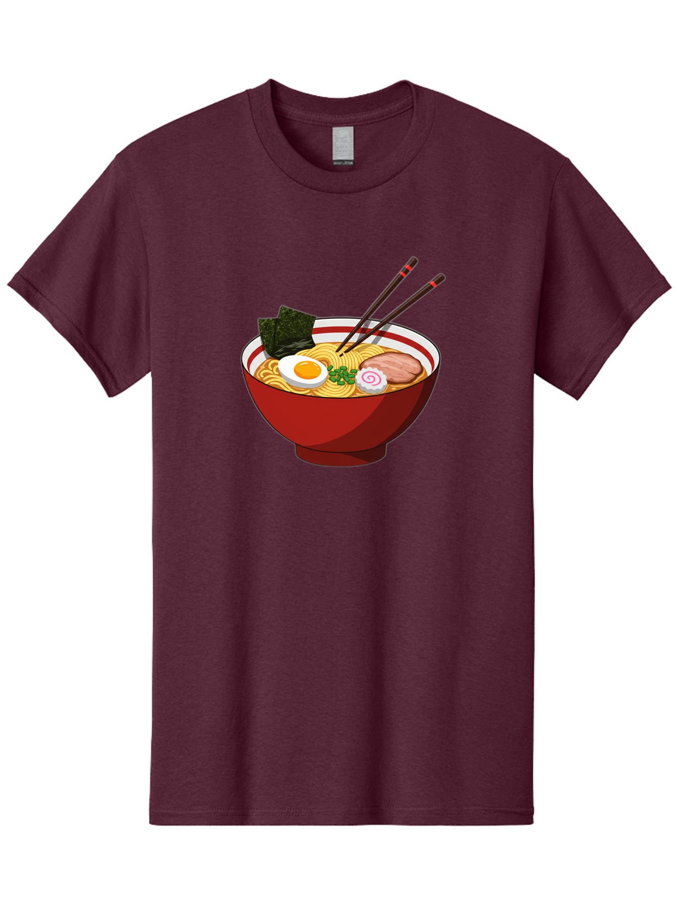 Ramen-Noodle-Bowl-2 Men'S Graphic Tee, 100% Cotton, Comfortable Casual Summer Wear, Machine Washable, Steaming Bowl Of Ramen, Japanese Noodle Soup, Boiled Egg, Sliced Pork, Seaweed, Green Onions, Chopsticks, Asian Cuisine, Noodle Dish, Bae715 15