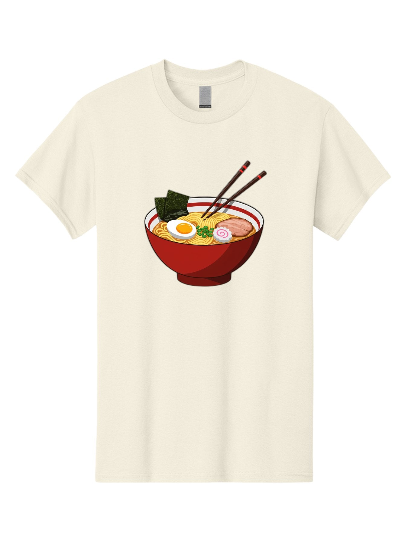 Ramen-Noodle-Bowl-2 Men'S Graphic Tee, 100% Cotton, Comfortable Casual Summer Wear, Machine Washable, Steaming Bowl Of Ramen, Japanese Noodle Soup, Boiled Egg, Sliced Pork, Seaweed, Green Onions, Chopsticks, Asian Cuisine, Noodle Dish, Bae715 11