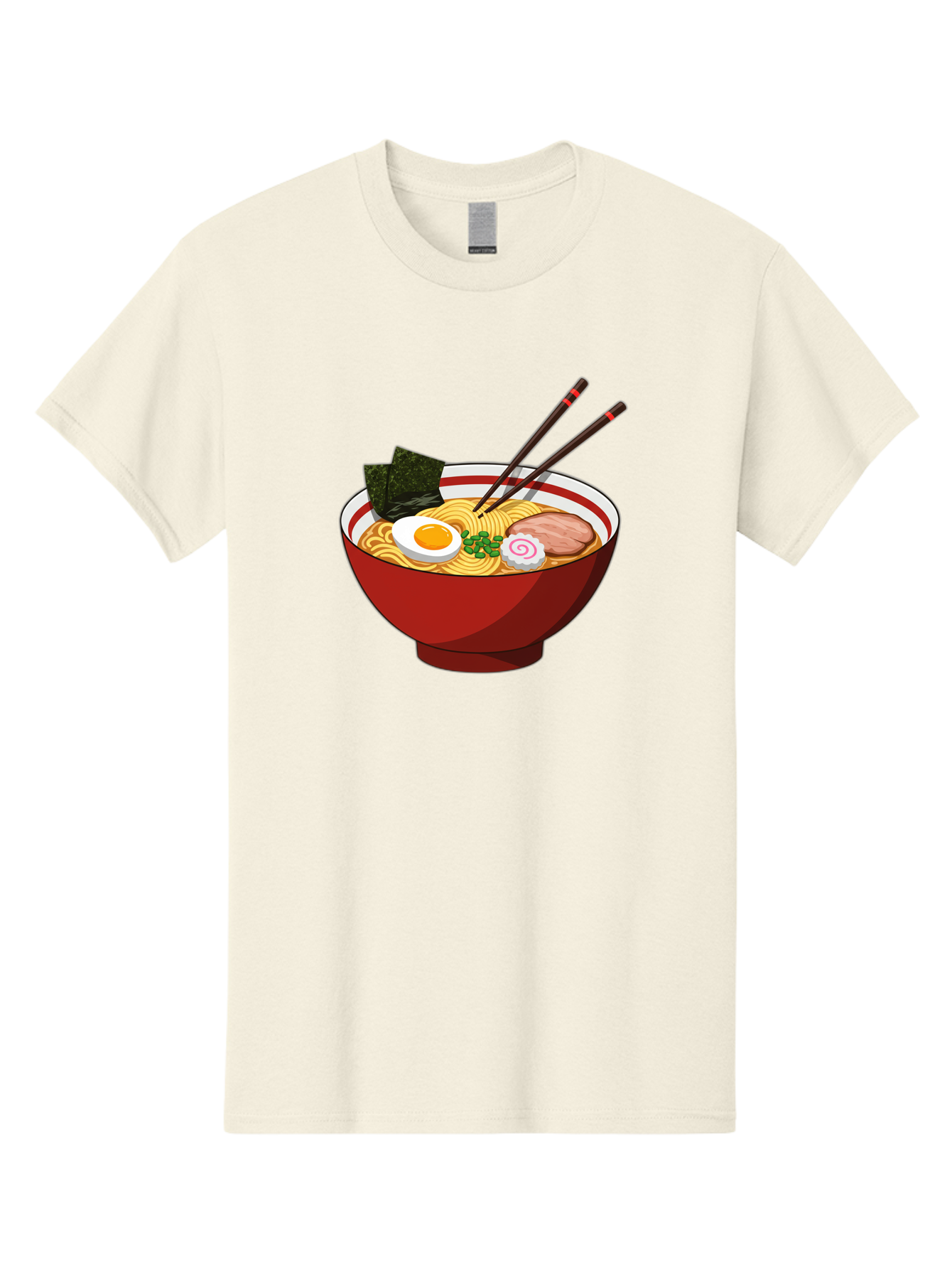 Ramen-Noodle-Bowl-2 Men'S Graphic Tee, 100% Cotton, Comfortable Casual Summer Wear, Machine Washable, Steaming Bowl Of Ramen, Japanese Noodle Soup, Boiled Egg, Sliced Pork, Seaweed, Green Onions, Chopsticks, Asian Cuisine, Noodle Dish, Bae715 4