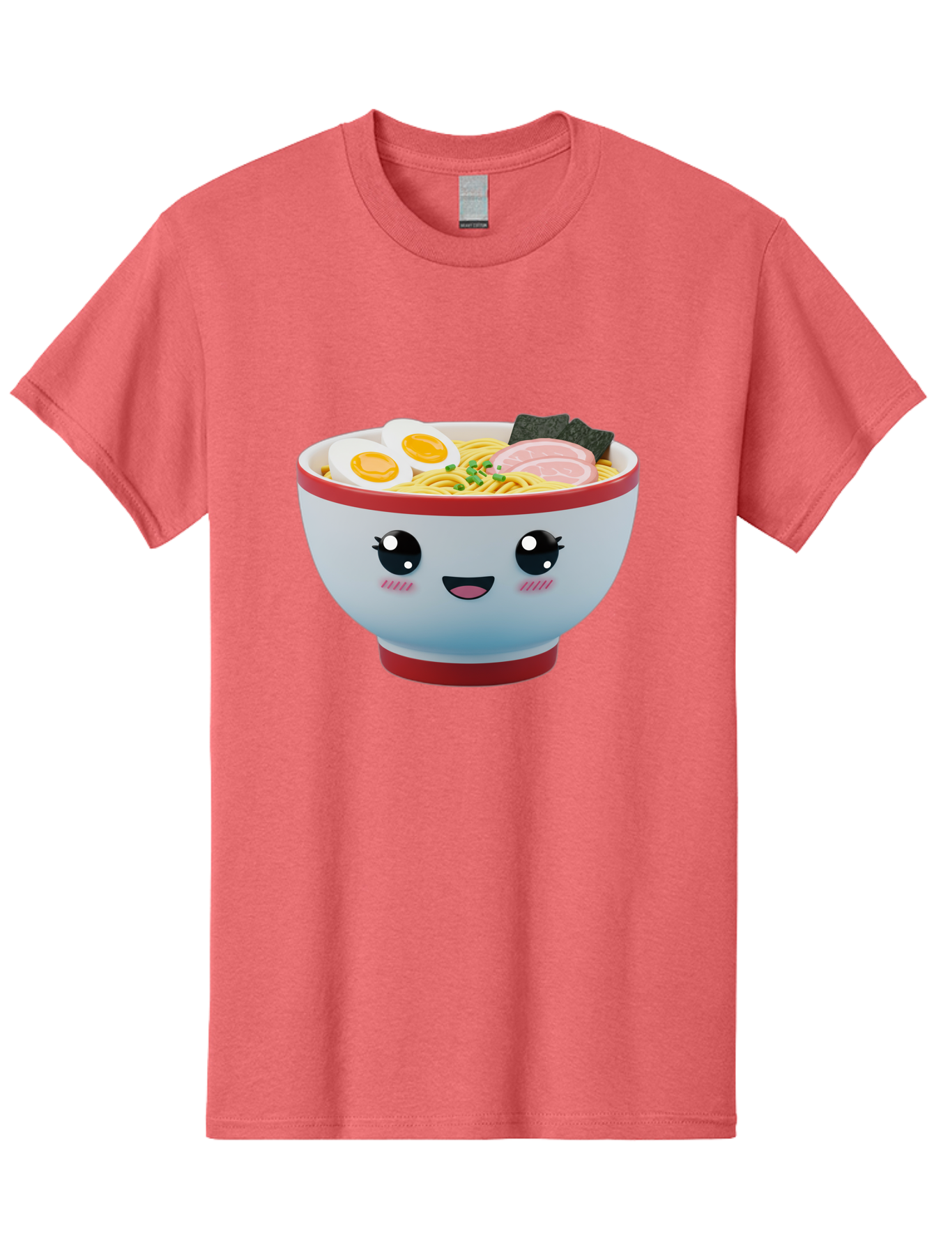 Ramen-Noodle-Bowl Men'S Graphic Tee, 100% Cotton, Comfortable Casual Summer Wear, Machine Washable, Kawaii Ramen Bowl, Cartoon Noodle Soup, Japanese Cuisine, Animated Food, Ramen Noodles, Boiled Egg, Seaweed, Sliced Ham, Cute Bowl, Bae716 9