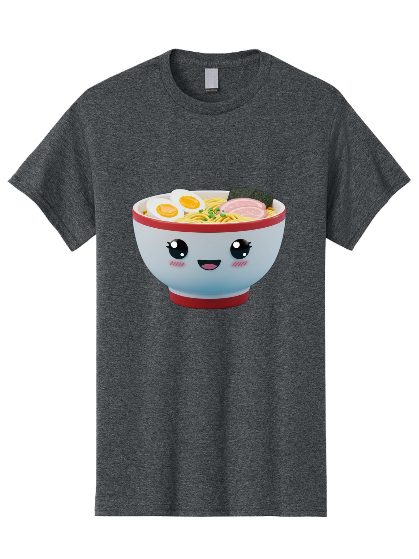 Ramen-Noodle-Bowl Men'S Graphic Tee, 100% Cotton, Comfortable Casual Summer Wear, Machine Washable, Kawaii Ramen Bowl, Cartoon Noodle Soup, Japanese Cuisine, Animated Food, Ramen Noodles, Boiled Egg, Seaweed, Sliced Ham, Cute Bowl, Bae716 10