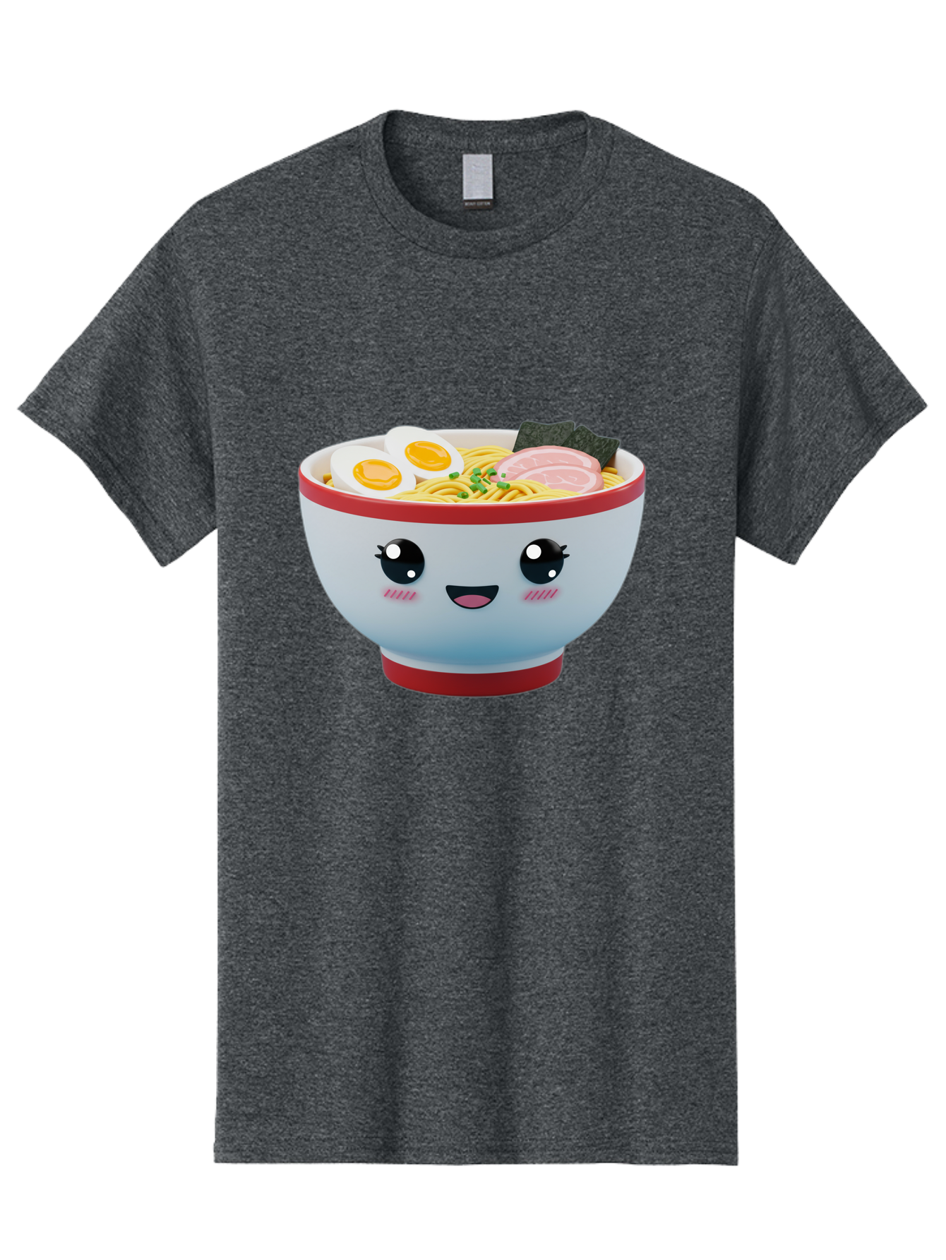 Ramen-Noodle-Bowl Men'S Graphic Tee, 100% Cotton, Comfortable Casual Summer Wear, Machine Washable, Kawaii Ramen Bowl, Cartoon Noodle Soup, Japanese Cuisine, Animated Food, Ramen Noodles, Boiled Egg, Seaweed, Sliced Ham, Cute Bowl, Bae716 14