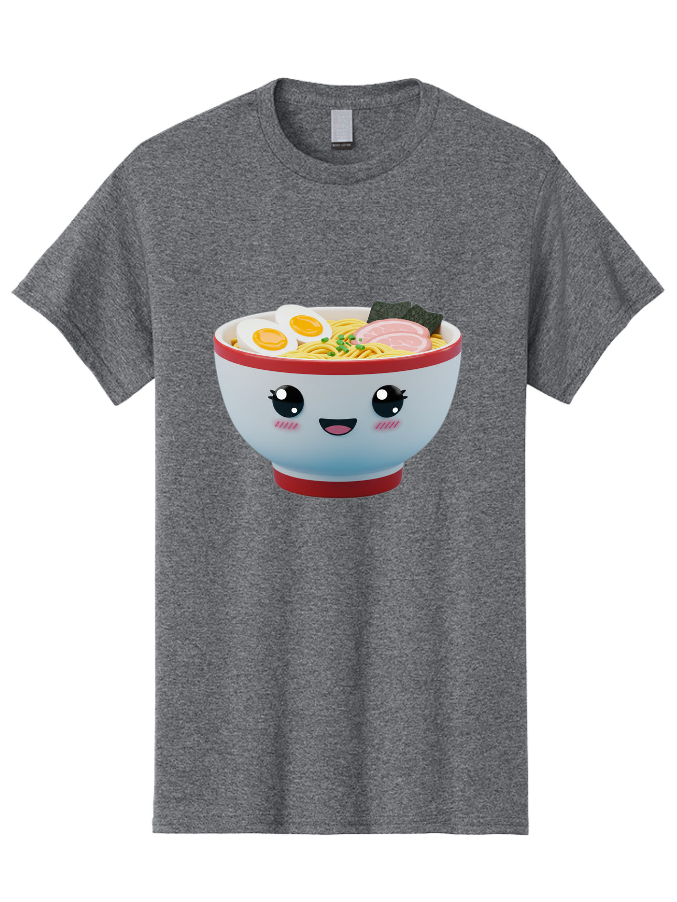 Ramen-Noodle-Bowl Men'S Graphic Tee, 100% Cotton, Comfortable Casual Summer Wear, Machine Washable, Kawaii Ramen Bowl, Cartoon Noodle Soup, Japanese Cuisine, Animated Food, Ramen Noodles, Boiled Egg, Seaweed, Sliced Ham, Cute Bowl, Bae716 10