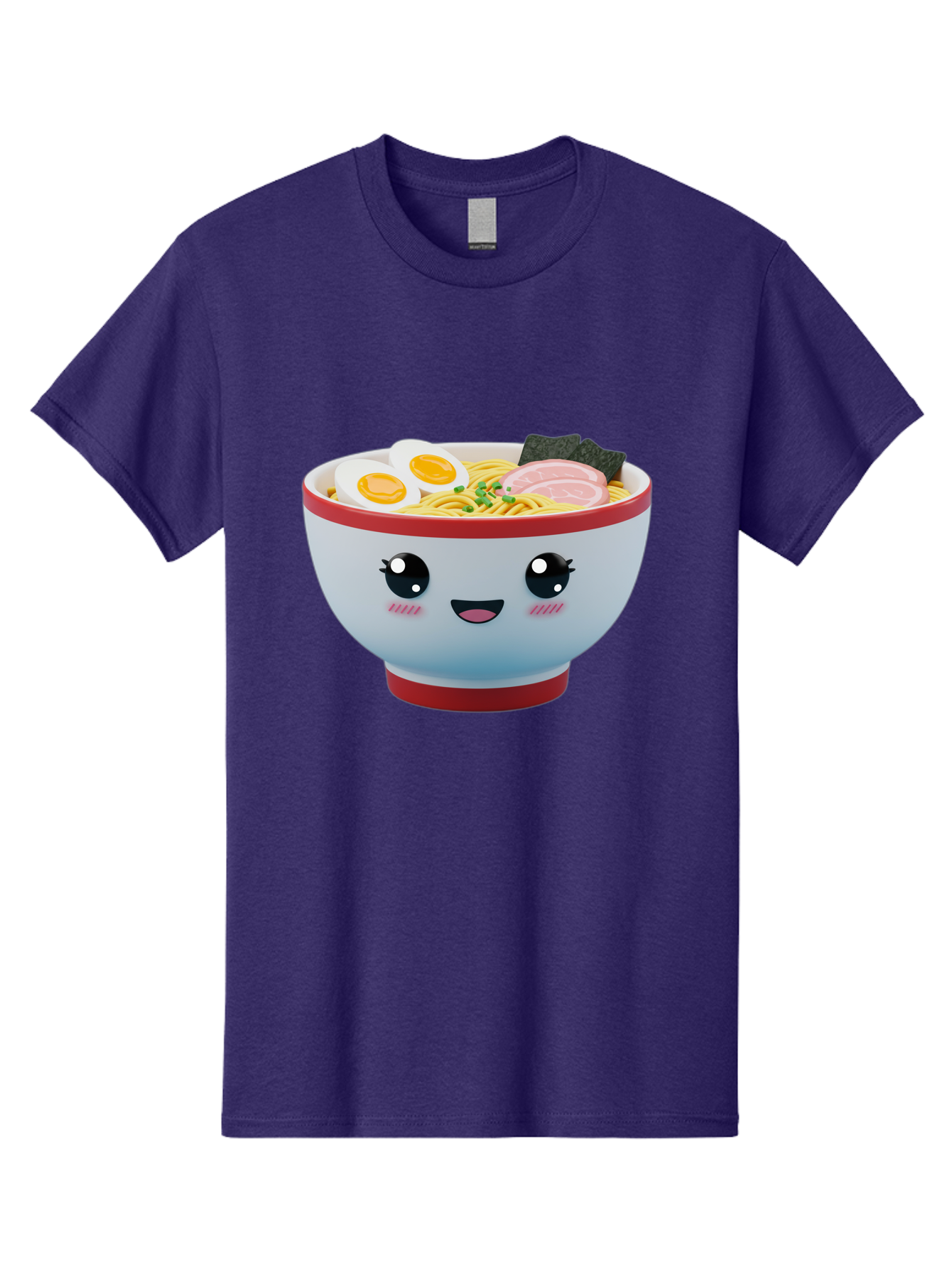 Ramen-Noodle-Bowl Men'S Graphic Tee, 100% Cotton, Comfortable Casual Summer Wear, Machine Washable, Kawaii Ramen Bowl, Cartoon Noodle Soup, Japanese Cuisine, Animated Food, Ramen Noodles, Boiled Egg, Seaweed, Sliced Ham, Cute Bowl, Bae716 15
