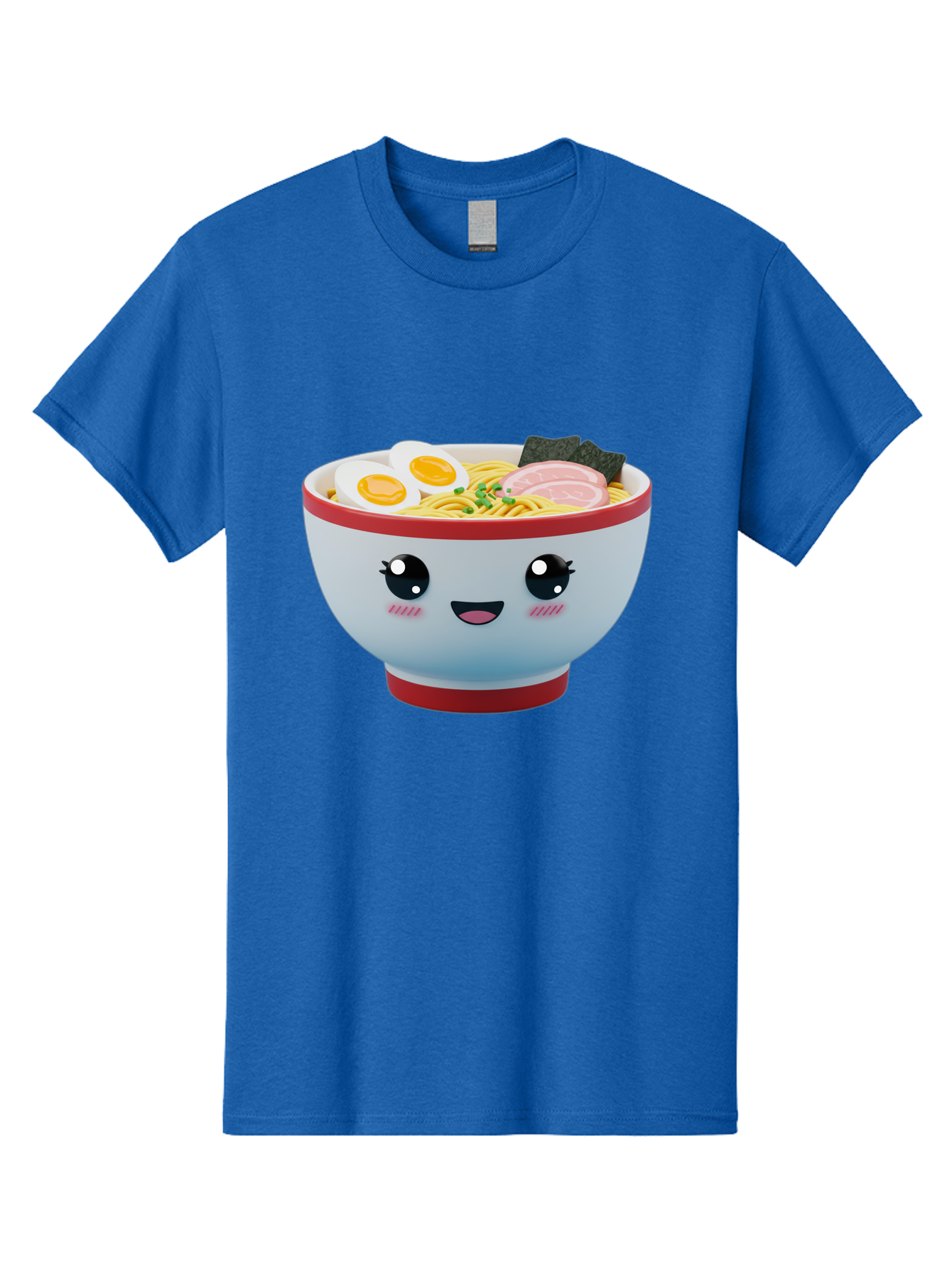 Ramen-Noodle-Bowl Men'S Graphic Tee, 100% Cotton, Comfortable Casual Summer Wear, Machine Washable, Kawaii Ramen Bowl, Cartoon Noodle Soup, Japanese Cuisine, Animated Food, Ramen Noodles, Boiled Egg, Seaweed, Sliced Ham, Cute Bowl, Bae716 8