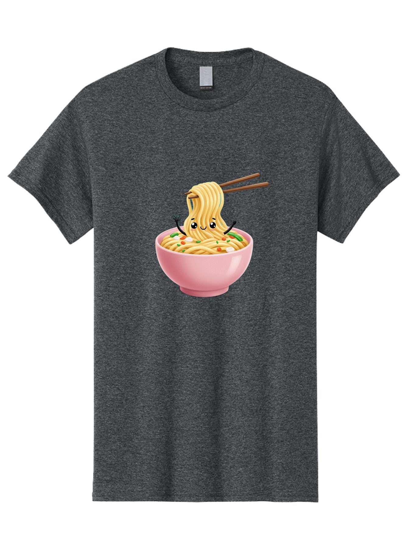 Ramen-Noodle-Character Men'S Graphic Tee, 100% Cotton, Comfortable Casual Summer Wear, Machine Washable, Cartoon Noodles, Ramen Noodles, Noodle Character, Kawaii Food, Cute Noodles, Asian Cuisine, Noodle Bowl, Tasty Noodles, Foodie Art, Bae717 10