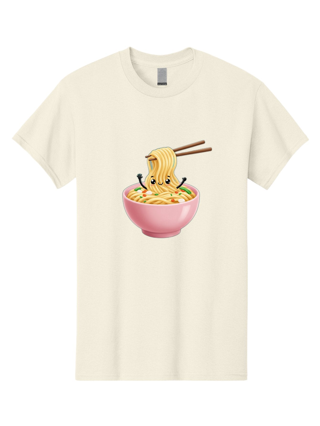 Ramen-Noodle-Character Men'S Graphic Tee, 100% Cotton, Comfortable Casual Summer Wear, Machine Washable, Cartoon Noodles, Ramen Noodles, Noodle Character, Kawaii Food, Cute Noodles, Asian Cuisine, Noodle Bowl, Tasty Noodles, Foodie Art, Bae717 14