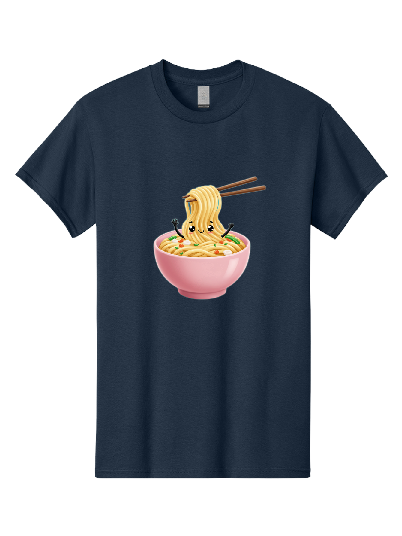 Ramen-Noodle-Character Men'S Graphic Tee, 100% Cotton, Comfortable Casual Summer Wear, Machine Washable, Cartoon Noodles, Ramen Noodles, Noodle Character, Kawaii Food, Cute Noodles, Asian Cuisine, Noodle Bowl, Tasty Noodles, Foodie Art, Bae717 10