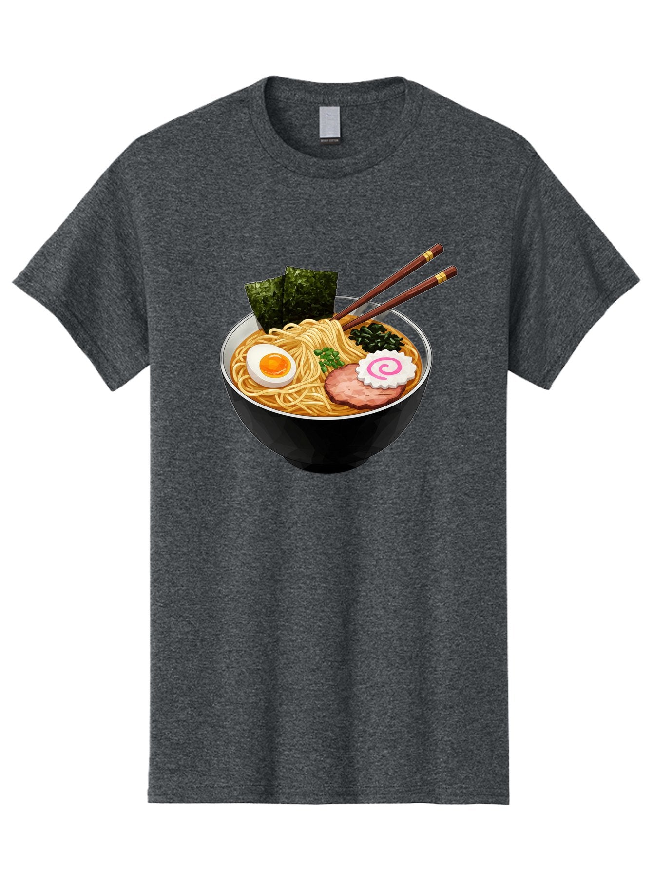 Ramen-Noodles-1 Men'S Graphic Tee, 100% Cotton, Comfortable Casual Summer Wear, Machine Washable, Bowl Of Ramen, Steaming Hot Noodles, Savory Broth, Boiled Egg, Sliced Pork, Seaweed, Green Onions, Fish Cake, Chopsticks, Asian Cuisine, Bae718 8