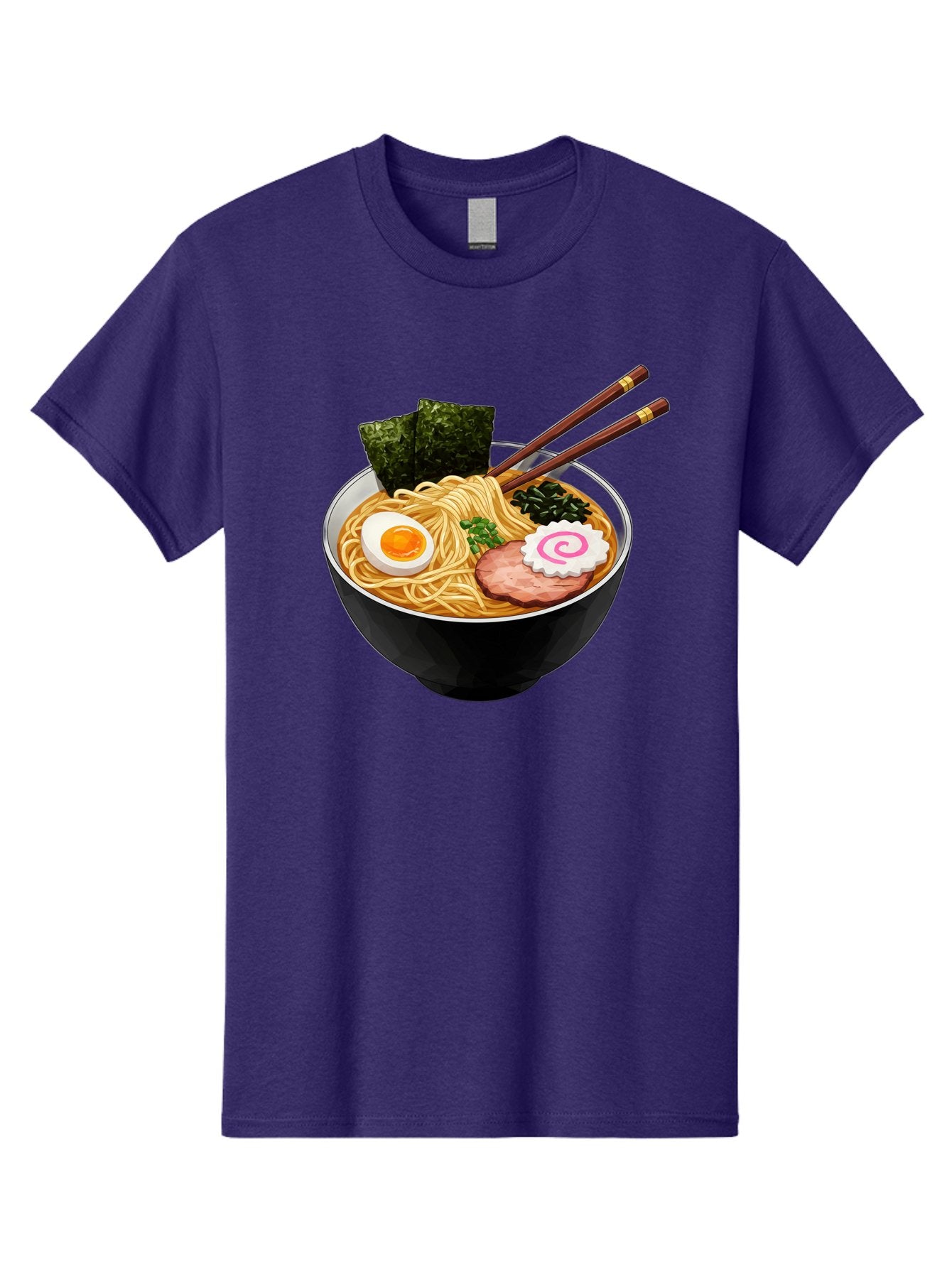 Ramen-Noodles-1 Men'S Graphic Tee, 100% Cotton, Comfortable Casual Summer Wear, Machine Washable, Bowl Of Ramen, Steaming Hot Noodles, Savory Broth, Boiled Egg, Sliced Pork, Seaweed, Green Onions, Fish Cake, Chopsticks, Asian Cuisine, Bae718 9