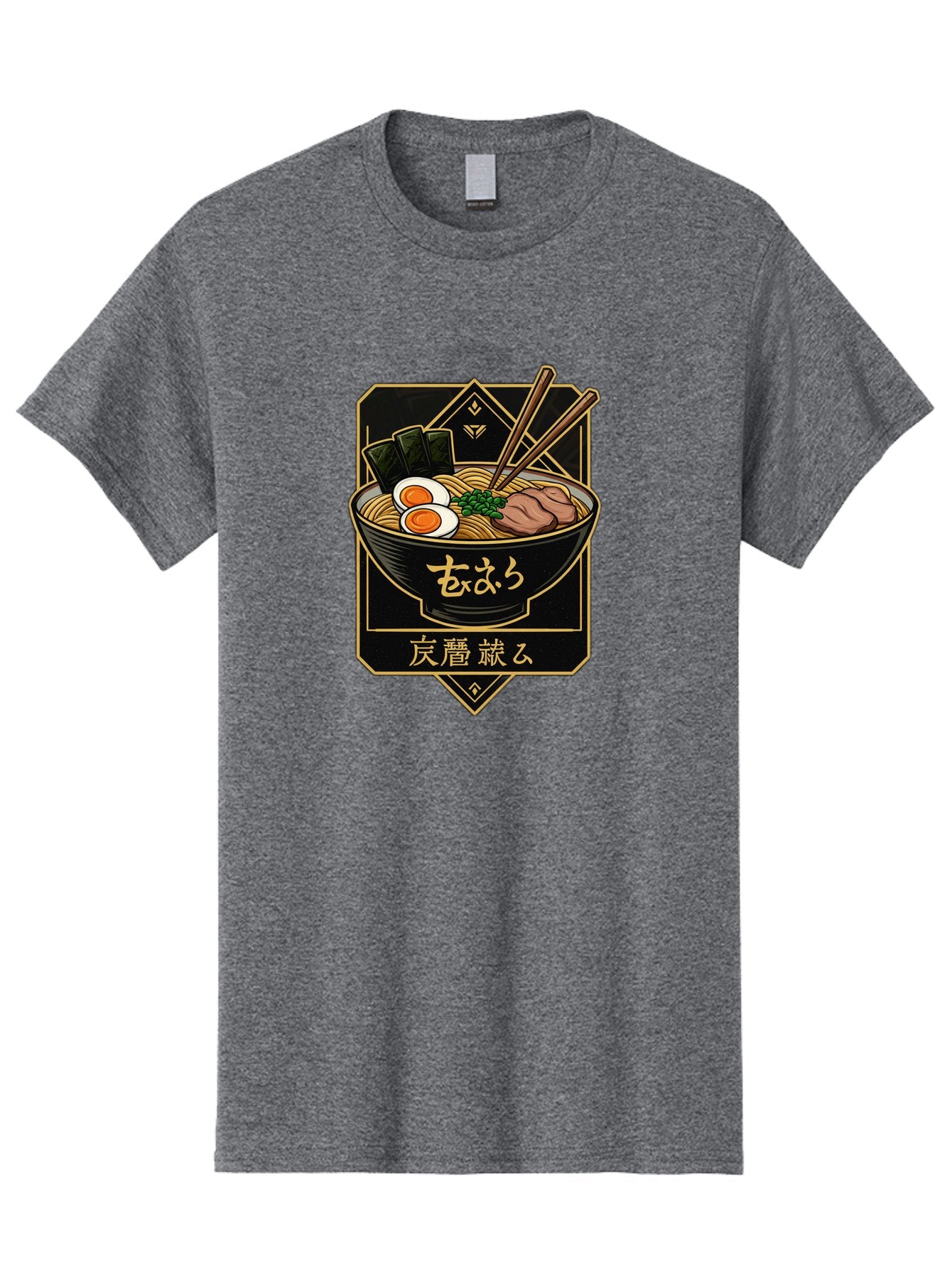 Ramen-Noodles-2 Men'S Graphic Tee, 100% Cotton, Comfortable Casual Summer Wear, Machine Washable, Bowl Of Ramen, Japanese Noodles, Soft-Boiled Egg, Seaweed, Pork Slices, Chopsticks, Japanese Cuisine, Ramen Bowl, Noodle Soup, Savory Dish, Bae719