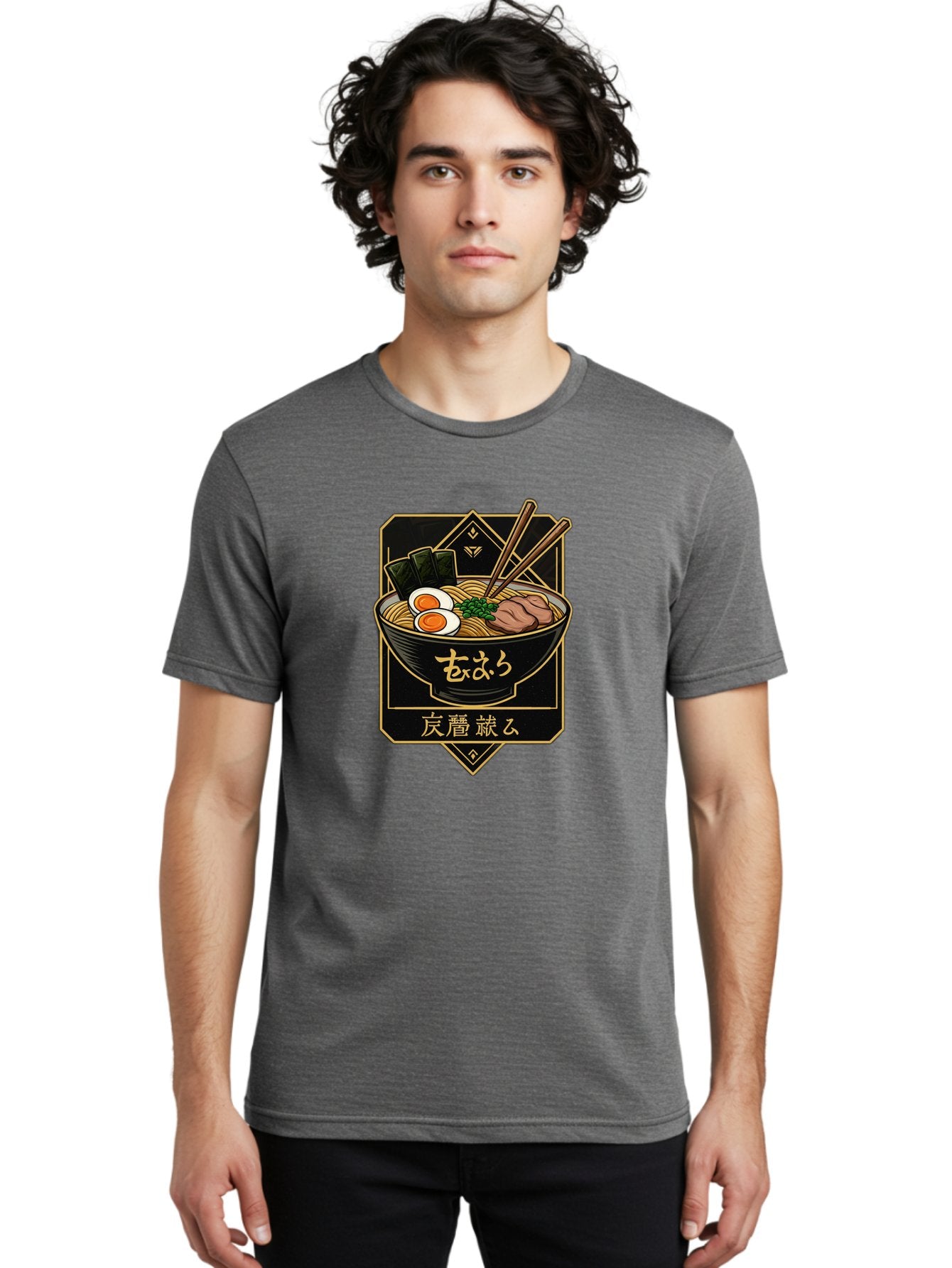 Ramen-Noodles-2 Men'S Graphic Tee, 100% Cotton, Comfortable Casual Summer Wear, Machine Washable, Bowl Of Ramen, Japanese Noodles, Soft-Boiled Egg, Seaweed, Pork Slices, Chopsticks, Japanese Cuisine, Ramen Bowl, Noodle Soup, Savory Dish, Bae719 21