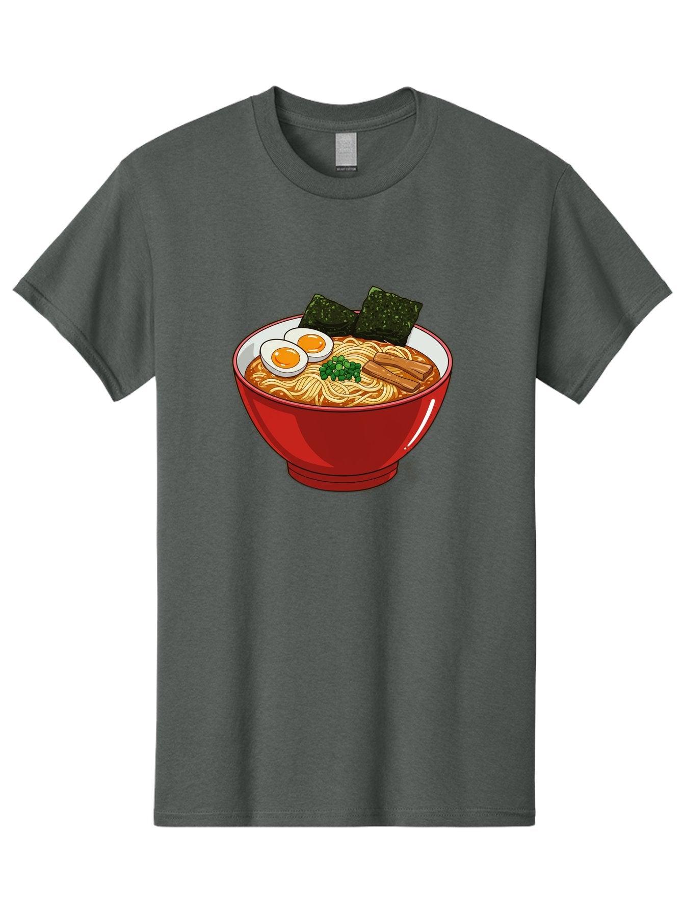 Ramen-Noodles-Bowl Men'S Graphic Tee, 100% Cotton, Comfortable Casual Summer Wear, Machine Washable, Steaming Hot Ramen, Savory Broth, Boiled Egg, Seaweed, Green Onions, Bamboo Shoots, Japanese Cuisine, Comfort Food, Noodle Soup, Asian Flavors Bae720 13