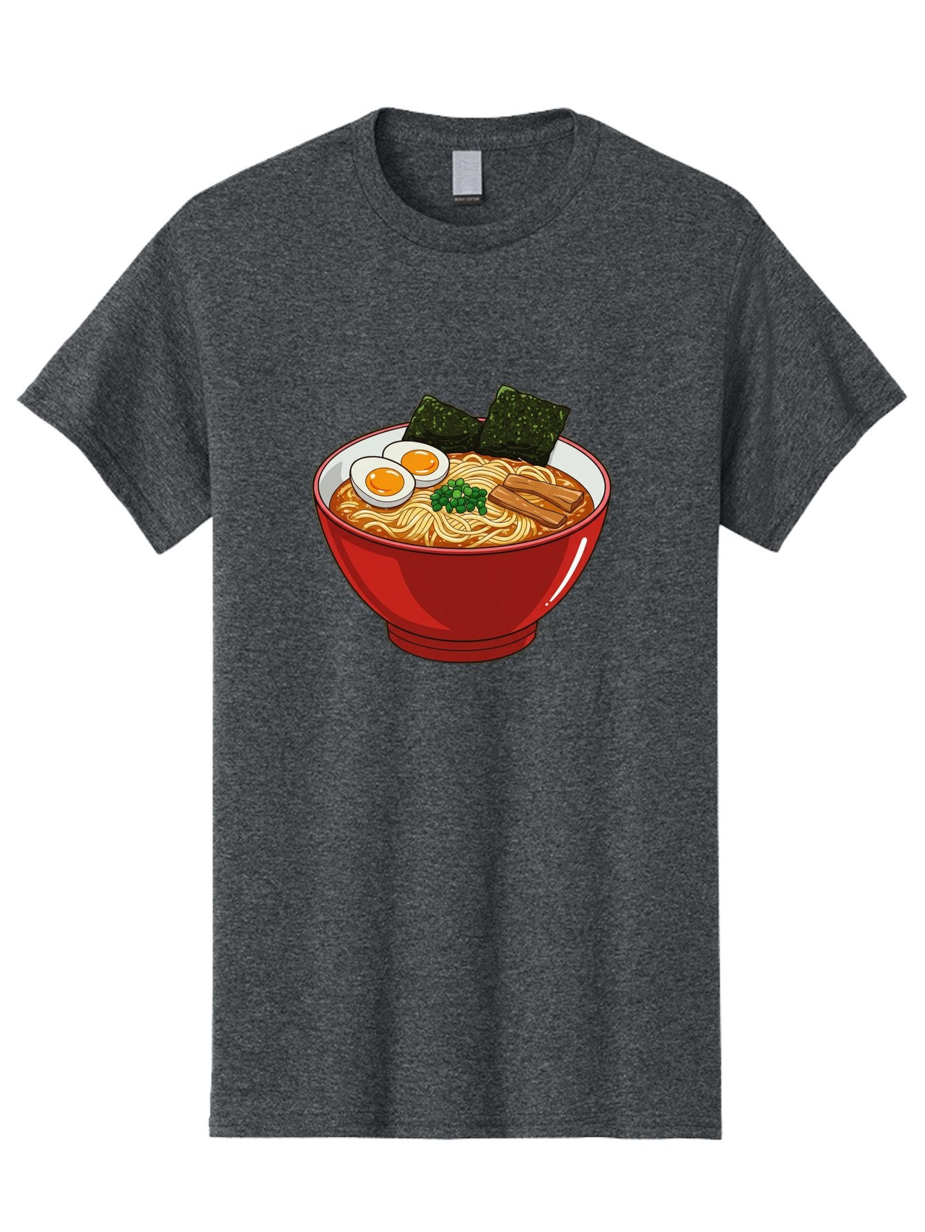 Ramen-Noodles-Bowl Men'S Graphic Tee, 100% Cotton, Comfortable Casual Summer Wear, Machine Washable, Steaming Hot Ramen, Savory Broth, Boiled Egg, Seaweed, Green Onions, Bamboo Shoots, Japanese Cuisine, Comfort Food, Noodle Soup, Asian Flavors Bae720 5