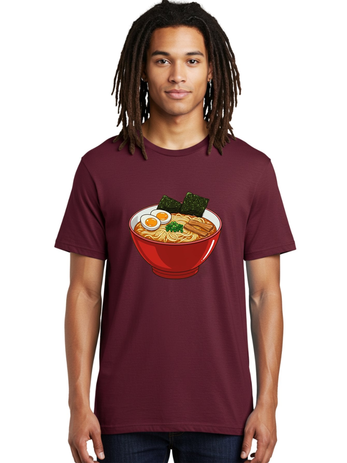 Ramen-Noodles-Bowl Men'S Graphic Tee, 100% Cotton, Comfortable Casual Summer Wear, Machine Washable, Steaming Hot Ramen, Savory Broth, Boiled Egg, Seaweed, Green Onions, Bamboo Shoots, Japanese Cuisine, Comfort Food, Noodle Soup, Asian Flavors Bae720 29