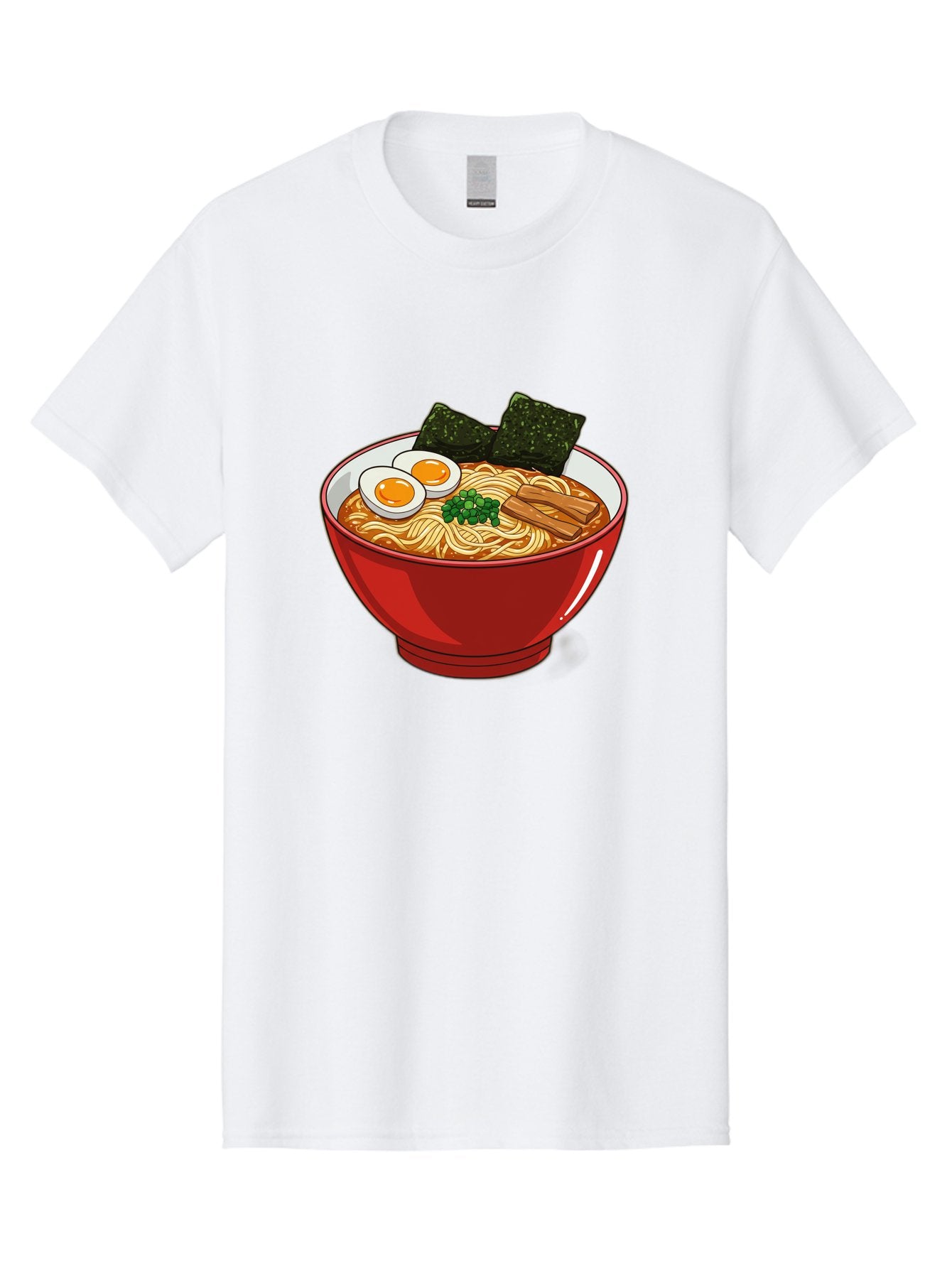 Ramen-Noodles-Bowl Men'S Graphic Tee, 100% Cotton, Comfortable Casual Summer Wear, Machine Washable, Steaming Hot Ramen, Savory Broth, Boiled Egg, Seaweed, Green Onions, Bamboo Shoots, Japanese Cuisine, Comfort Food, Noodle Soup, Asian Flavors Bae720 15