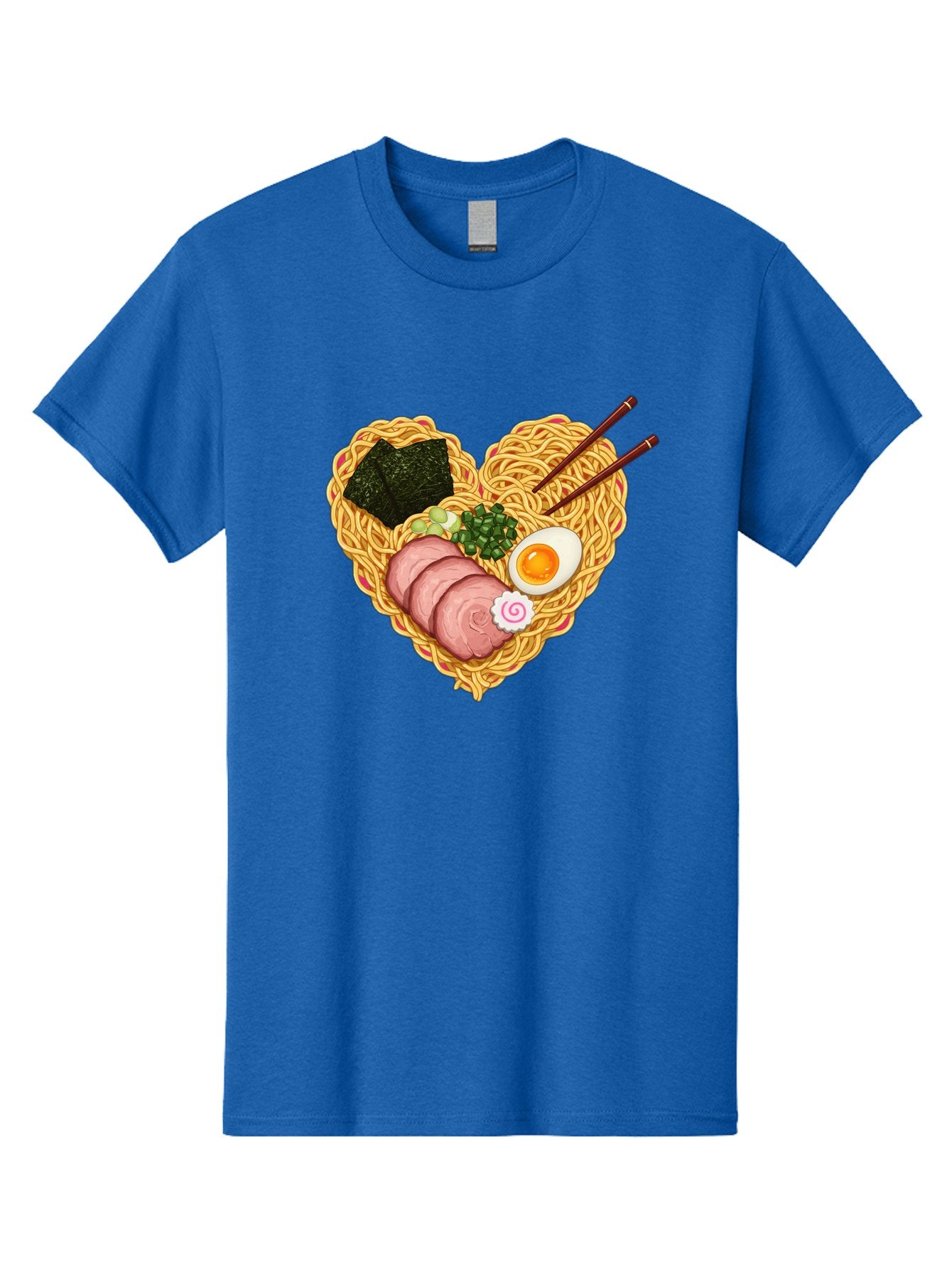 Ramen-Noodles Men'S Graphic Tee, 100% Cotton, Comfortable Casual Summer Wear, Machine Washable, Ramen Noodles, Sliced Meat, Boiled Egg, Seaweed, Green Onions, Fish Cake, Japanese Cuisine, Noodle Soup, Chopsticks, Food Art, Culinary Creativity, Bae724 9