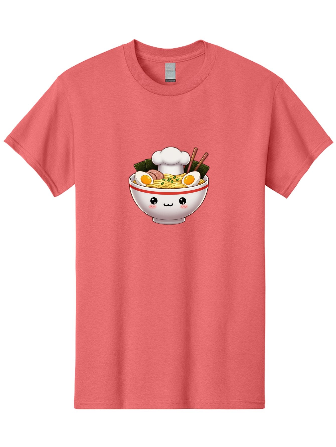 Ramen Men'S Graphic Tee, 100% Cotton, Comfortable Casual Summer Wear, Machine Washable, Cartoon Ramen Bowl, Anime Style Food, Kawaii Character, Delicious Noodles, Boiled Egg, Chopsticks, Savory Meat, Cute Illustration, Japanese Cuisine, Bae728 6