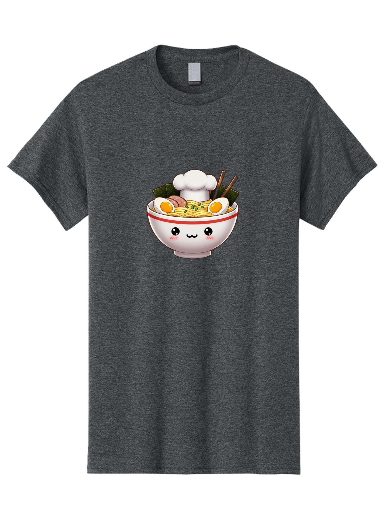 Ramen Men'S Graphic Tee, 100% Cotton, Comfortable Casual Summer Wear, Machine Washable, Cartoon Ramen Bowl, Anime Style Food, Kawaii Character, Delicious Noodles, Boiled Egg, Chopsticks, Savory Meat, Cute Illustration, Japanese Cuisine, Bae728 7