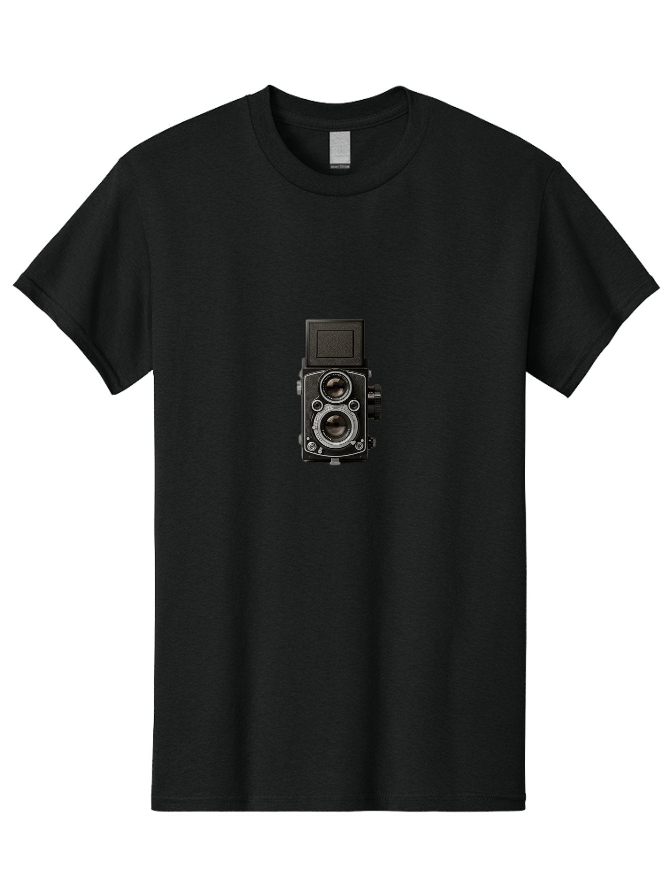 Rolleiflex-Camera Men'S Graphic Tee, 100% Cotton, Comfortable Casual Summer Wear, Machine Washable, Twin Lens Reflex Camera, Vintage Photography, Retro Camera, Photography Equipment, Film Camera, Classic Design, Nostalgic Photography Bae729
