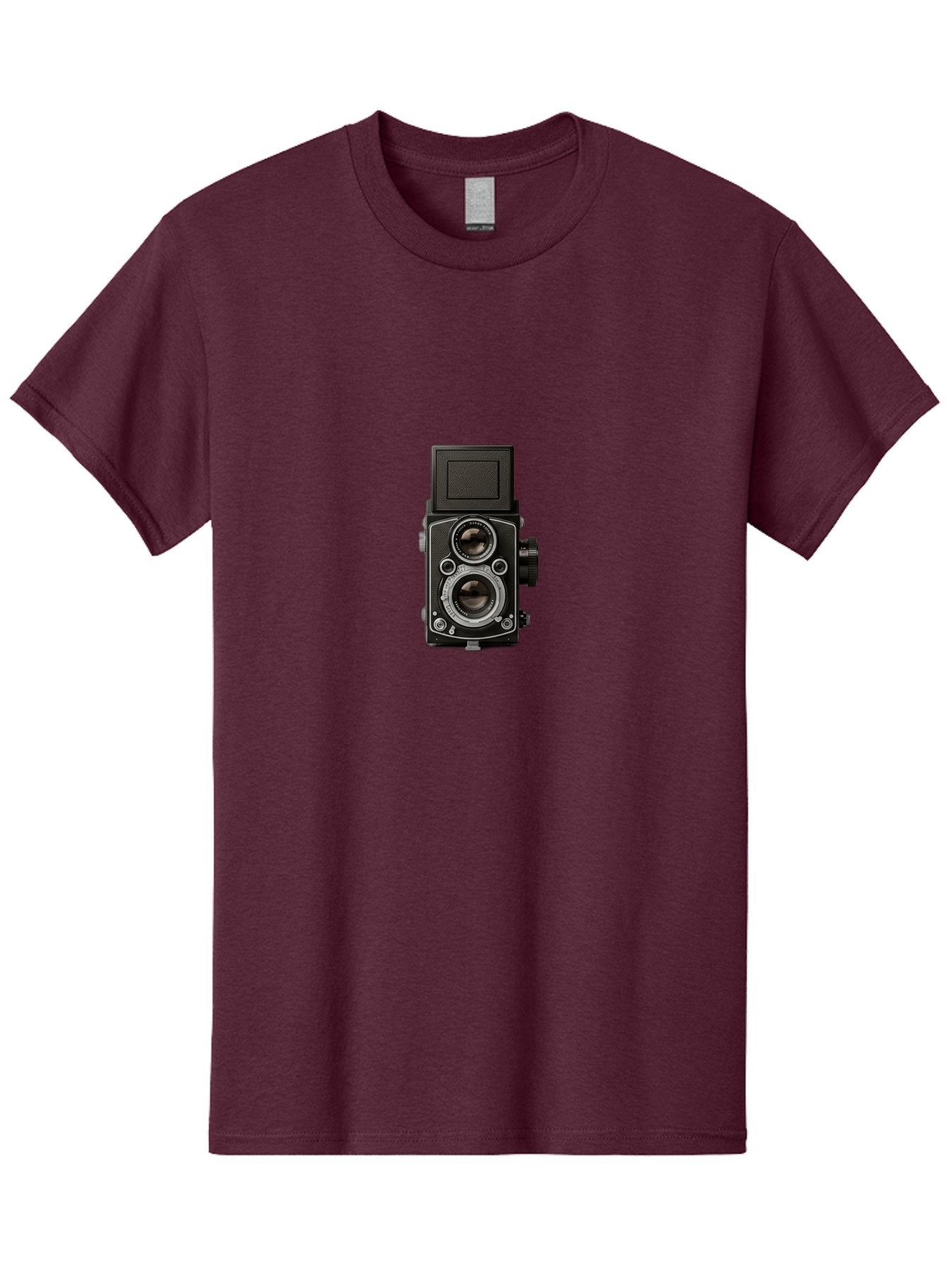 Rolleiflex-Camera Men'S Graphic Tee, 100% Cotton, Comfortable Casual Summer Wear, Machine Washable, Twin Lens Reflex Camera, Vintage Photography, Retro Camera, Photography Equipment, Film Camera, Classic Design, Nostalgic Photography Bae729 3