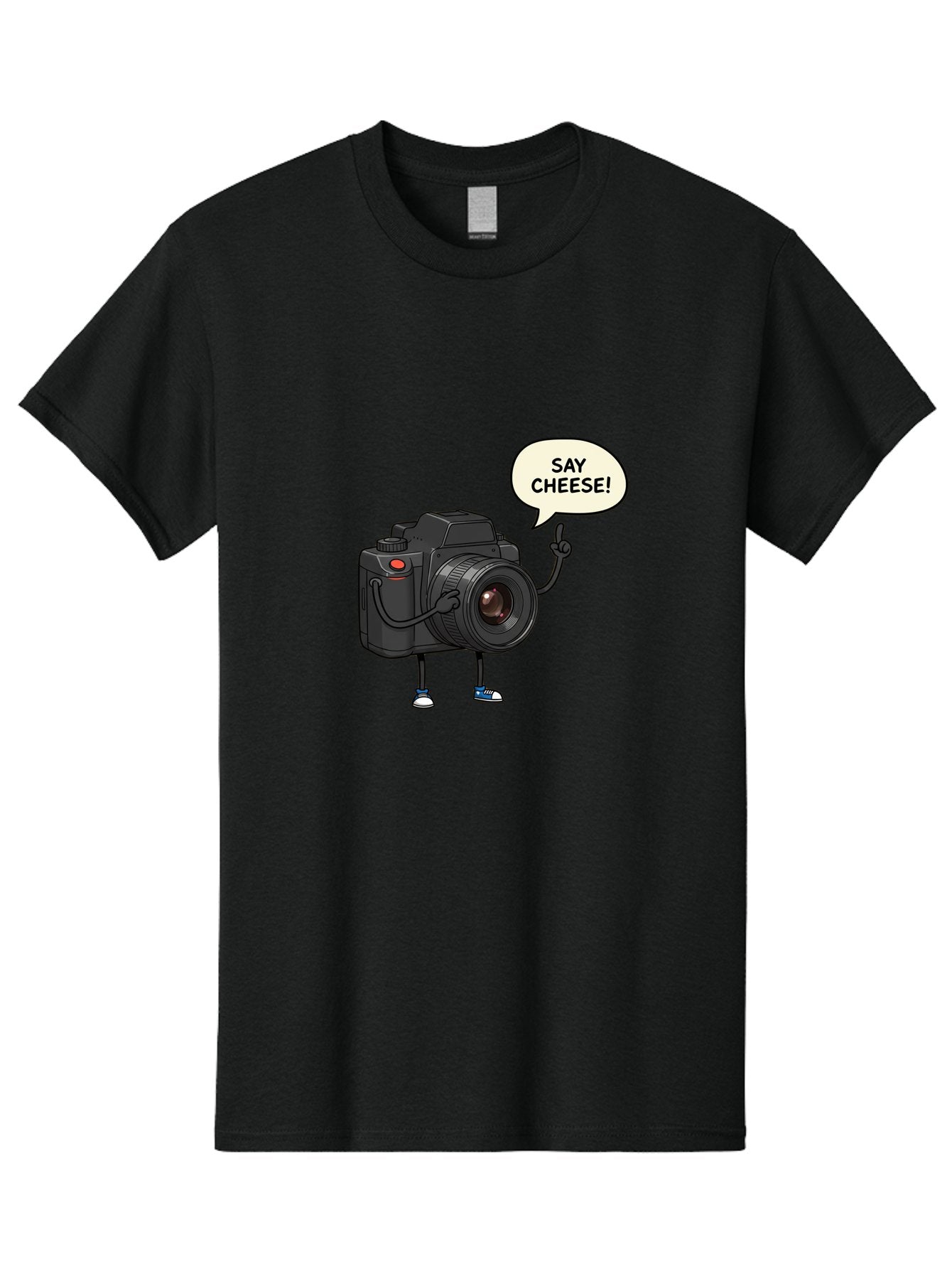 Say-Cheese Men'S Graphic Tee, 100% Cotton, Comfortable Casual Summer Wear, Machine Washable, Cartoon Camera, Funny Character, Photography Humor, Say Cheese!, Camera Character, Comedic Photography, Digital Illustration, Bae734 10