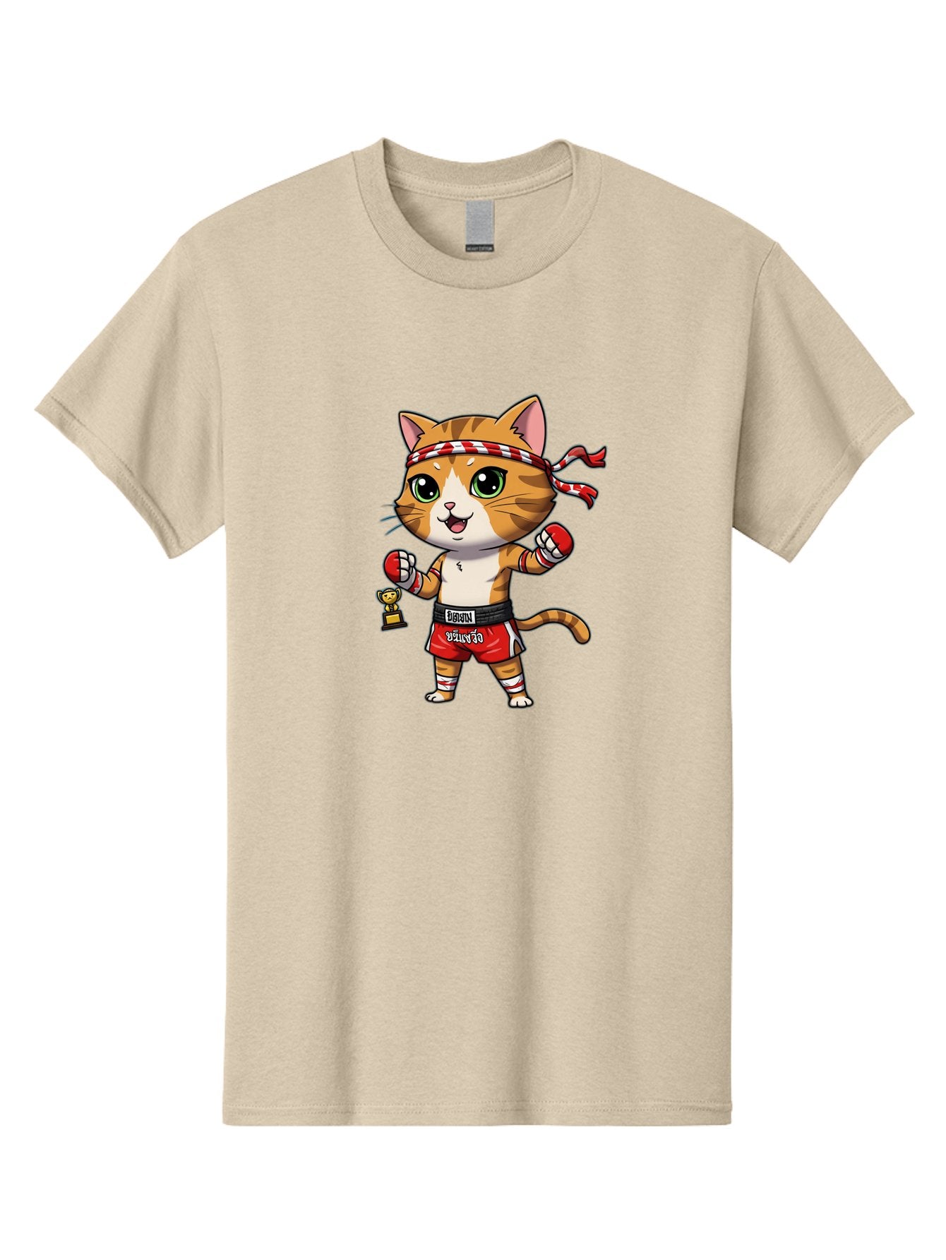 Siamese-Cat Men'S Graphic Tee, 100% Cotton, Comfortable Casual Summer Wear, Machine Washable, Boxing Cat, Cartoon Character, Martial Arts, Funny Animal, Red Boxing Gloves, Dilon Text, Black Belt, Playful Kitty, Adorable Feline, Cartoon Humor Bae736 10