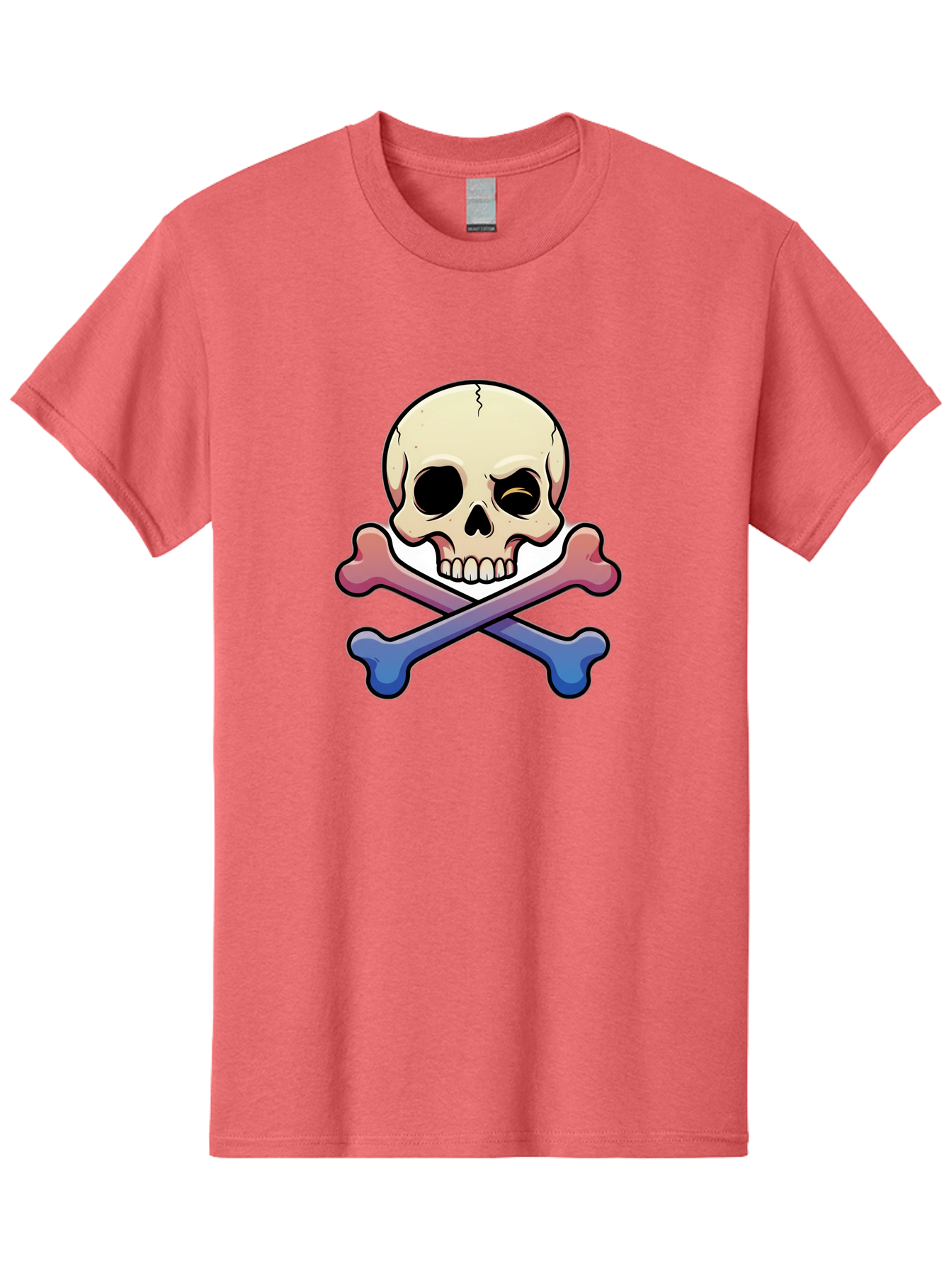 Skull-And-Crossbones Men'S Graphic Tee, 100% Cotton, Comfortable Casual Summer Wear, Machine Washable, Crossed Bones, Human Skull, Poison Symbol, Warning Sign, Cartoon Icon, Grunge Style, Death Symbol, Hazard Warning, Danger Sign, Bae739 13