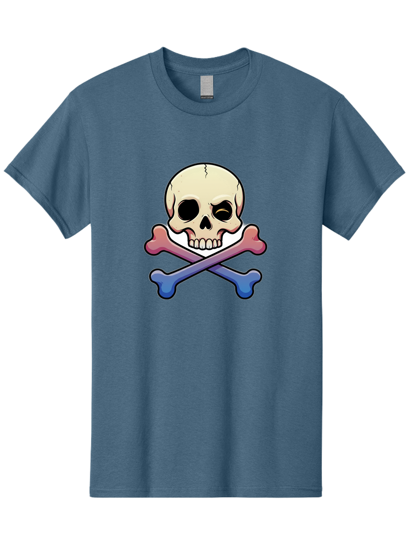 Skull-And-Crossbones Men'S Graphic Tee, 100% Cotton, Comfortable Casual Summer Wear, Machine Washable, Crossed Bones, Human Skull, Poison Symbol, Warning Sign, Cartoon Icon, Grunge Style, Death Symbol, Hazard Warning, Danger Sign, Bae739 10