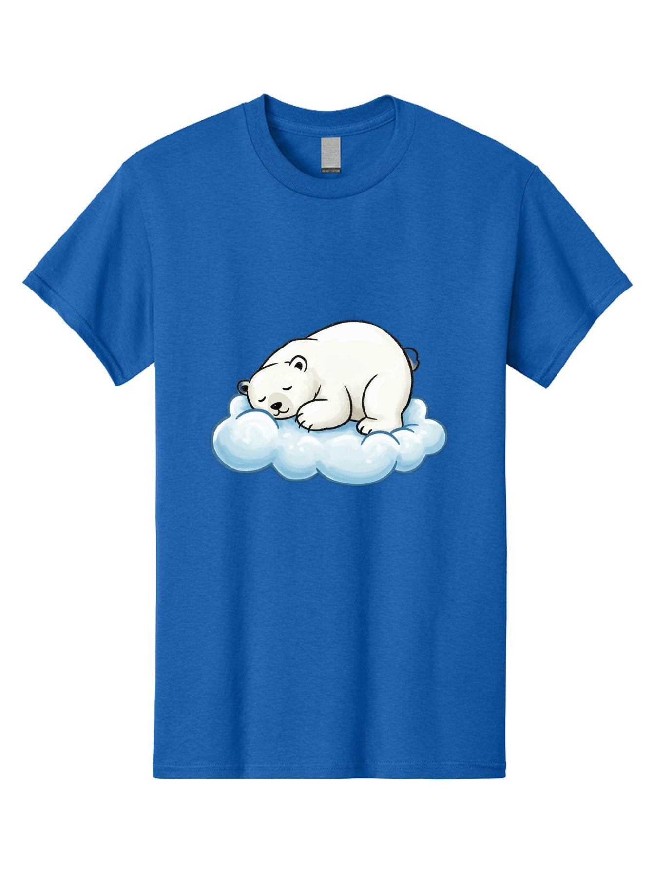Sleeping-Polar-Bear-10 Men'S Graphic Tee, 100% Cotton, Comfortable Casual Summer Wear, Machine Washable, Sleeping Polar Bear, Cute Cartoon Character, White Fur, Fluffy Cloud, Peaceful Slumber, Adorable Illustration, Dreamy Atmosphere, Bae741 10