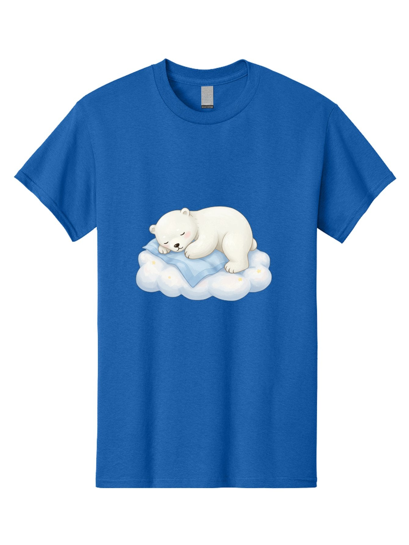 Sleeping-Polar-Bear-3 Men'S Graphic Tee, 100% Cotton, Comfortable Casual Summer Wear, Machine Washable, Polar Bear Sleeping On Cloud, Cute Cartoon Bear, Peaceful Slumber, Fluffy White Bear, Serene Atmosphere, Adorable Animal, Kawaii Bae744 13