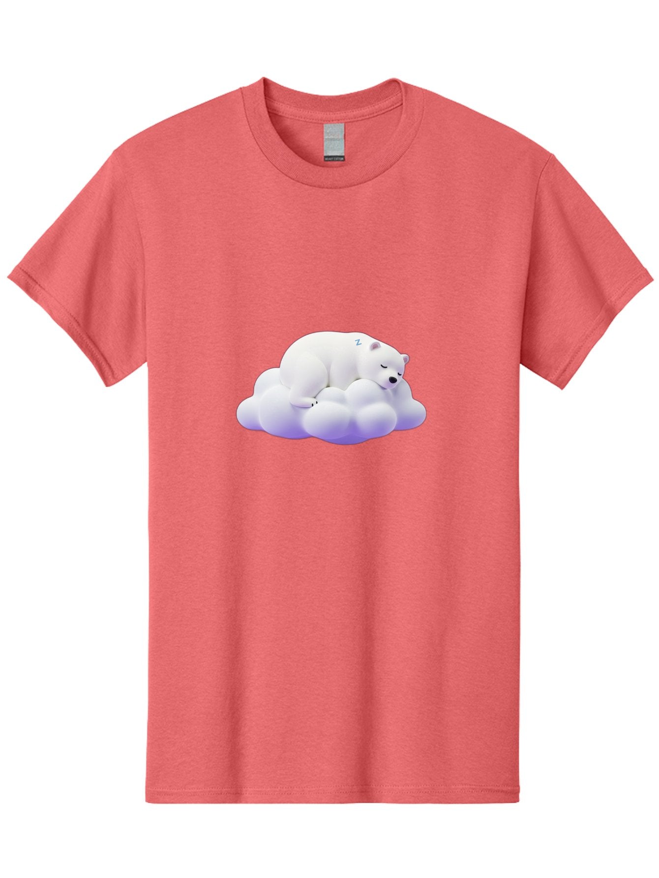 Sleeping-Polar-Bear-5 Men'S Graphic Tee, 100% Cotton, Comfortable Casual Summer Wear, Machine Washable, Sleeping Polar Bear, Cute Cartoon Character, Relaxing On Cloud, Peaceful Slumber, Serene Atmosphere, Adorable Illustration, Zzz, Bae746 10