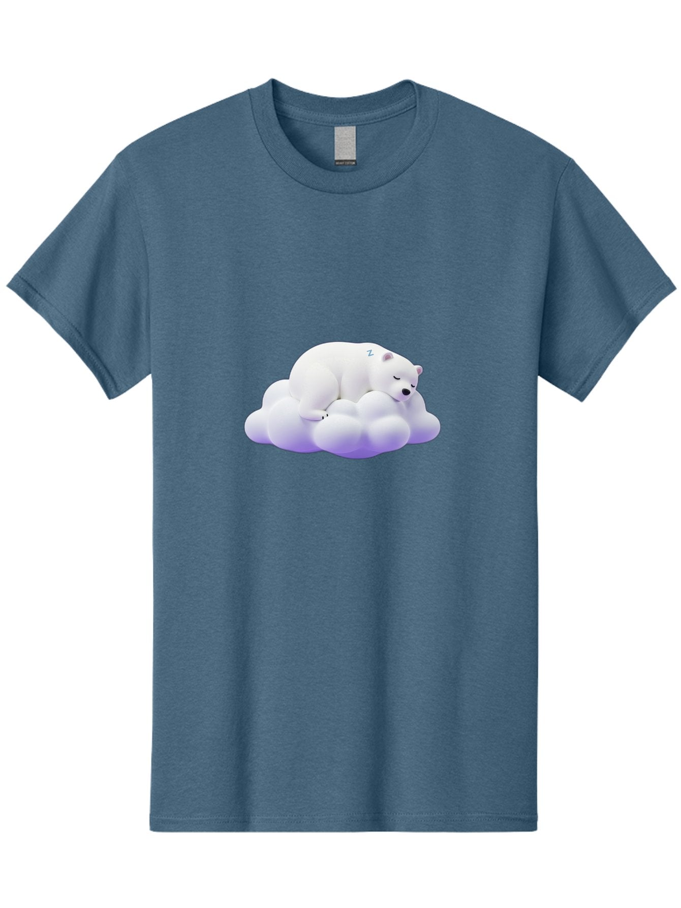 Sleeping-Polar-Bear-5 Men'S Graphic Tee, 100% Cotton, Comfortable Casual Summer Wear, Machine Washable, Sleeping Polar Bear, Cute Cartoon Character, Relaxing On Cloud, Peaceful Slumber, Serene Atmosphere, Adorable Illustration, Zzz, Bae746 14